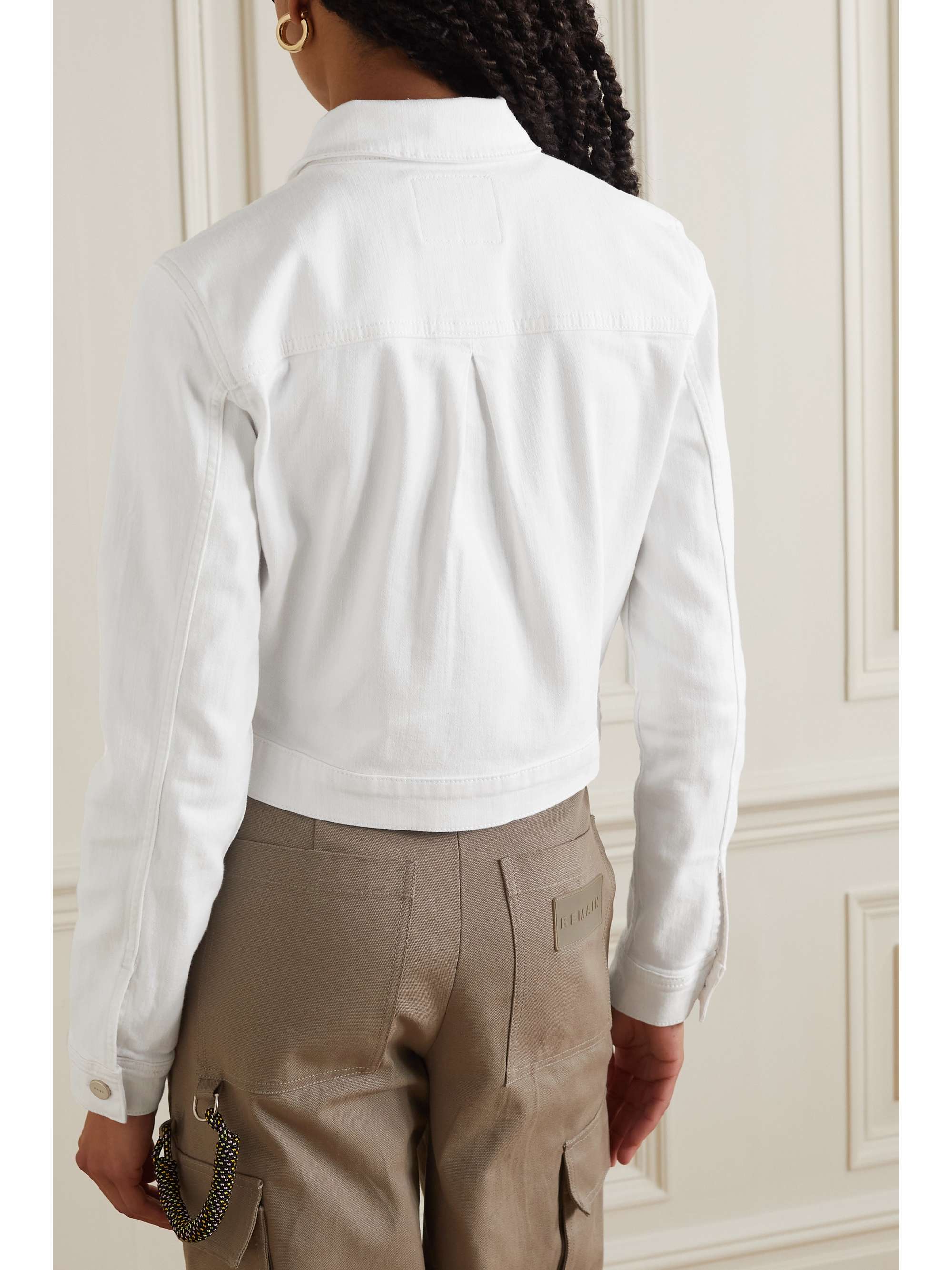PAIGE Vivienne cropped stretch-denim jacket