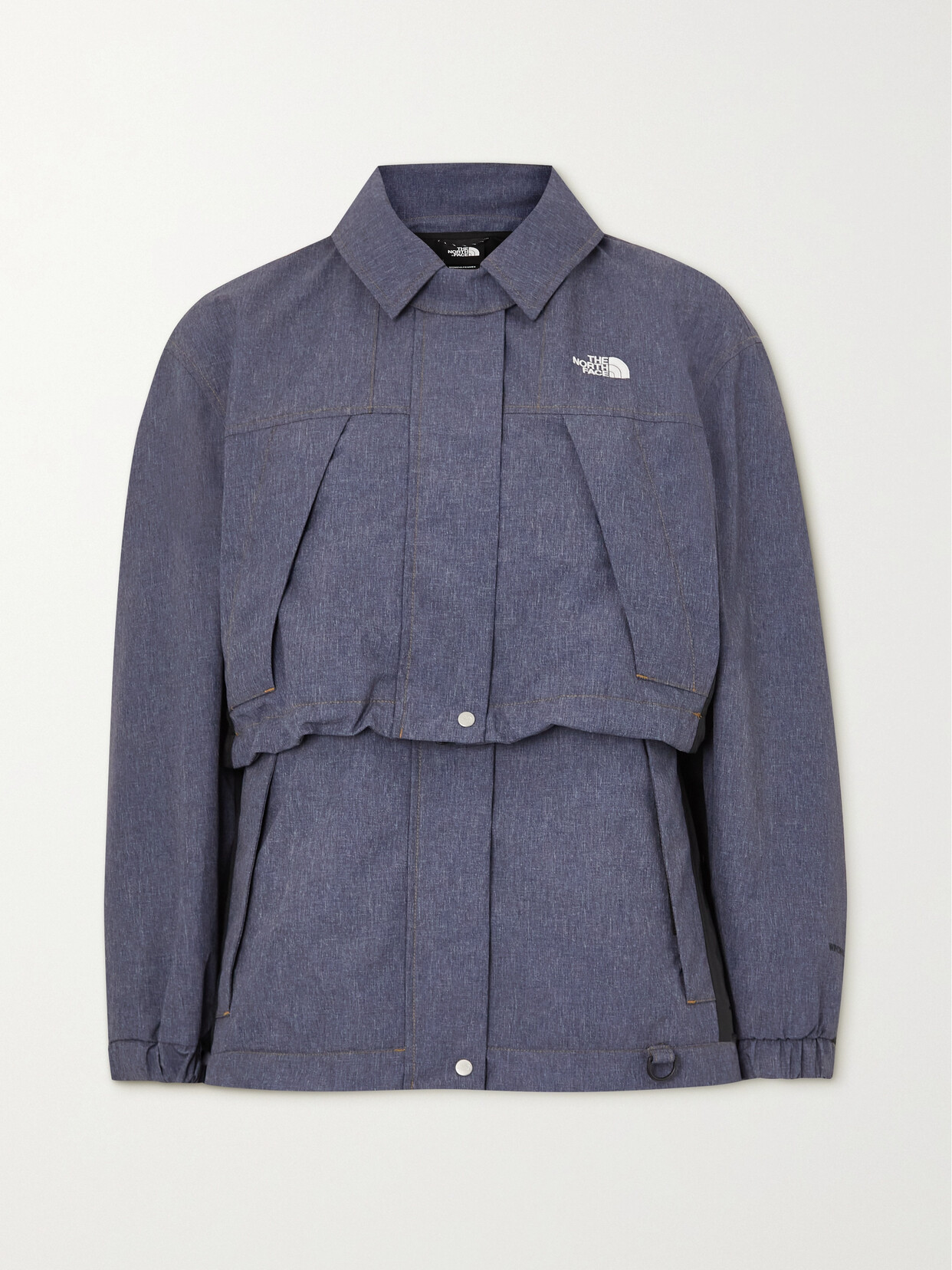 The North Face Convertible Layered Chambray And Shell Jacket In Blue