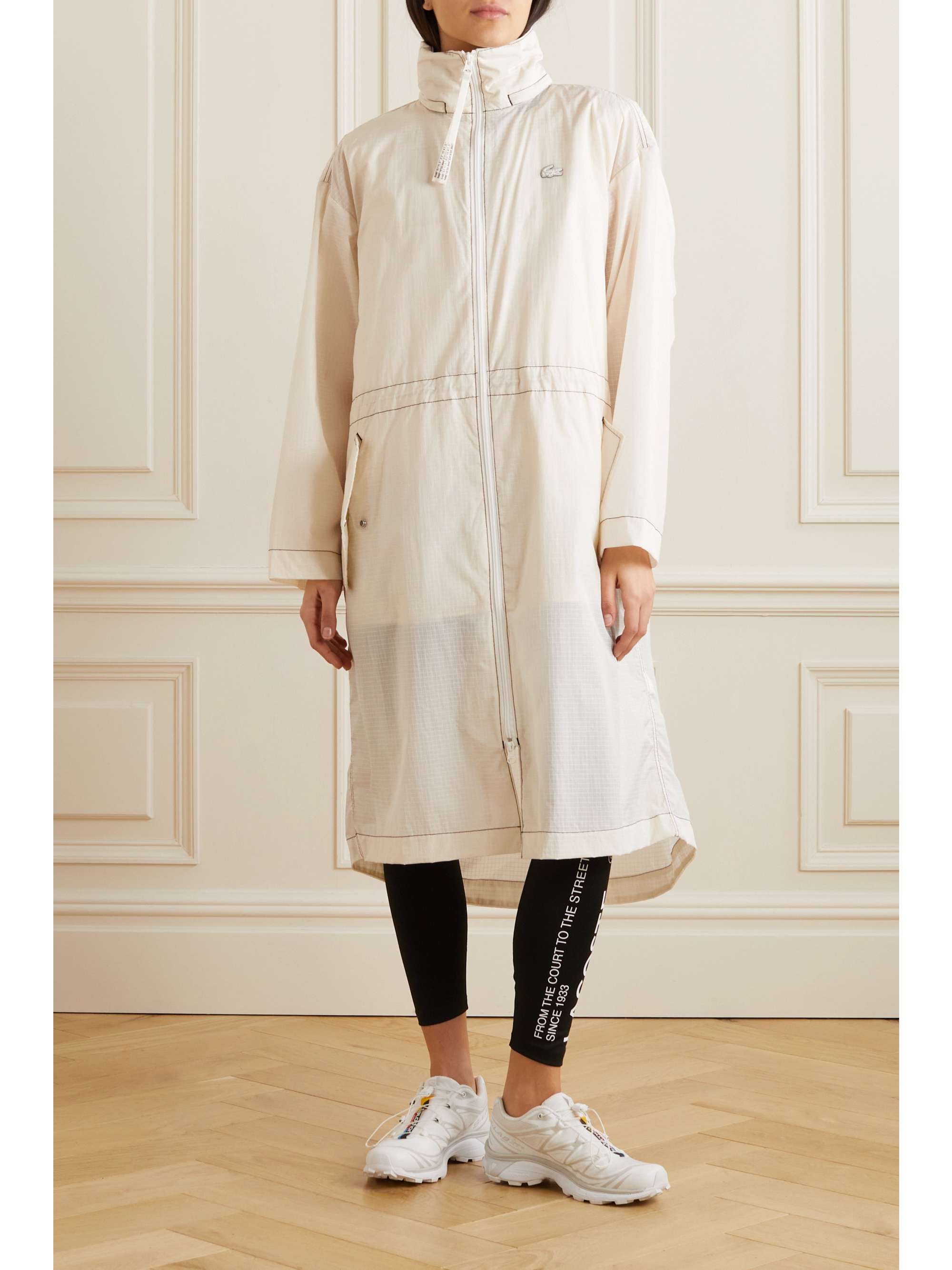 LACOSTE 多种穿法格子布外套