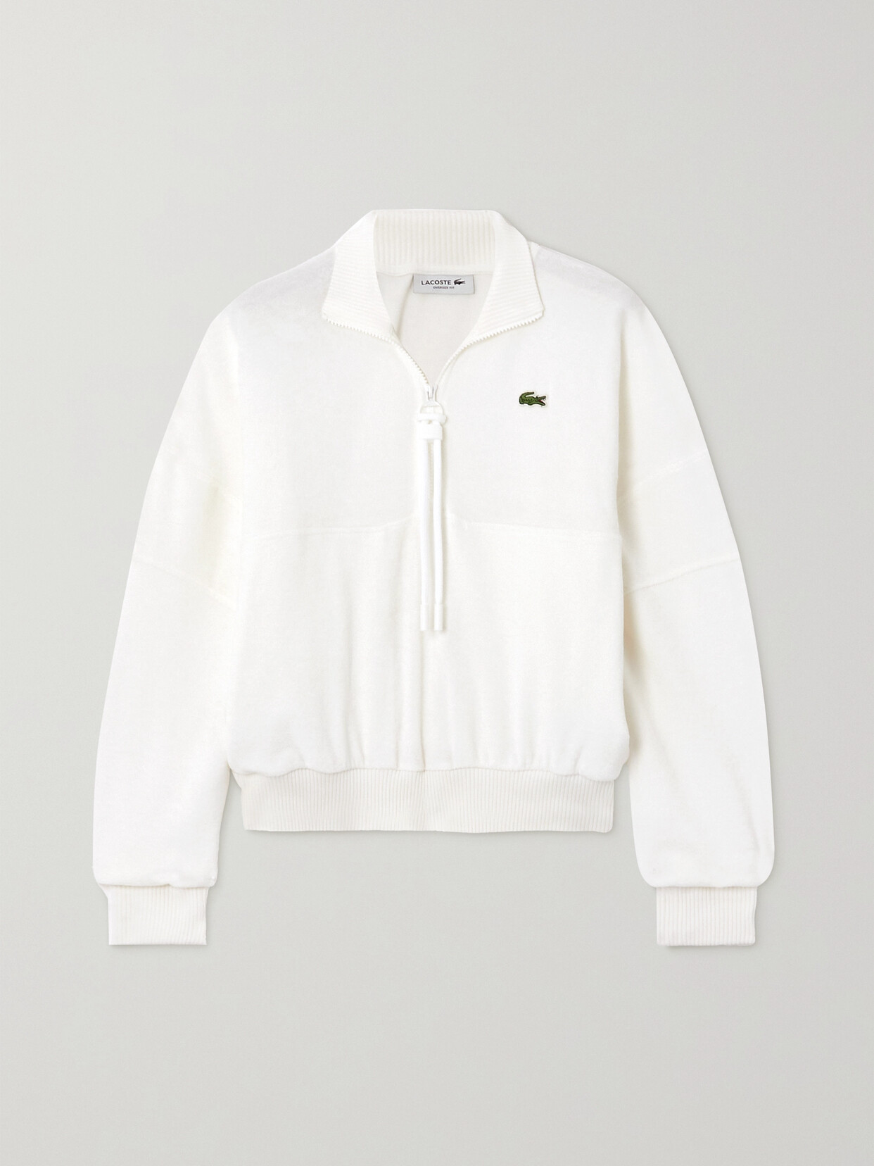 Lacoste - Oversized Cotton-blend Terry Sweatshirt - White