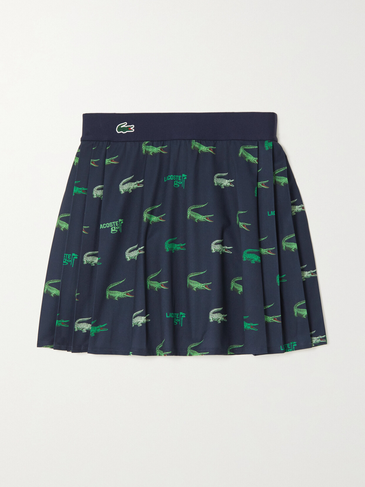 Lacoste - Printed Stretch-jersey Mini Golf Skirt - Blue