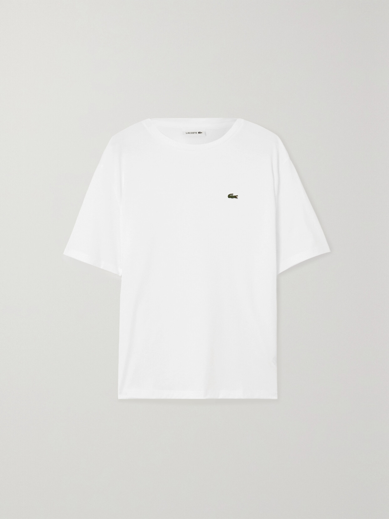 Lacoste - Appliquéd Cotton-jersey T-shirt - White