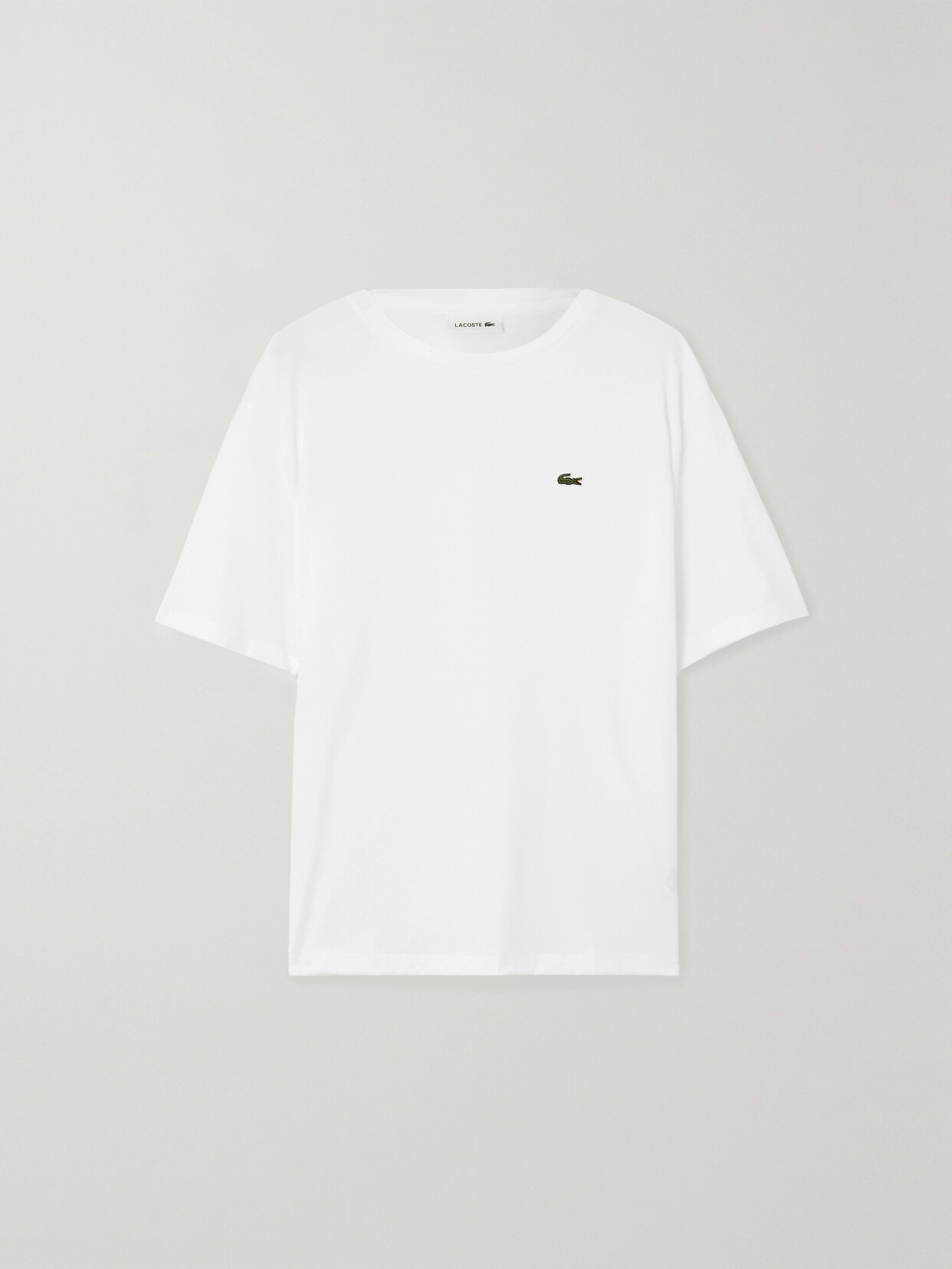 Lacoste - Appliquéd Cotton-jersey T-shirt - White