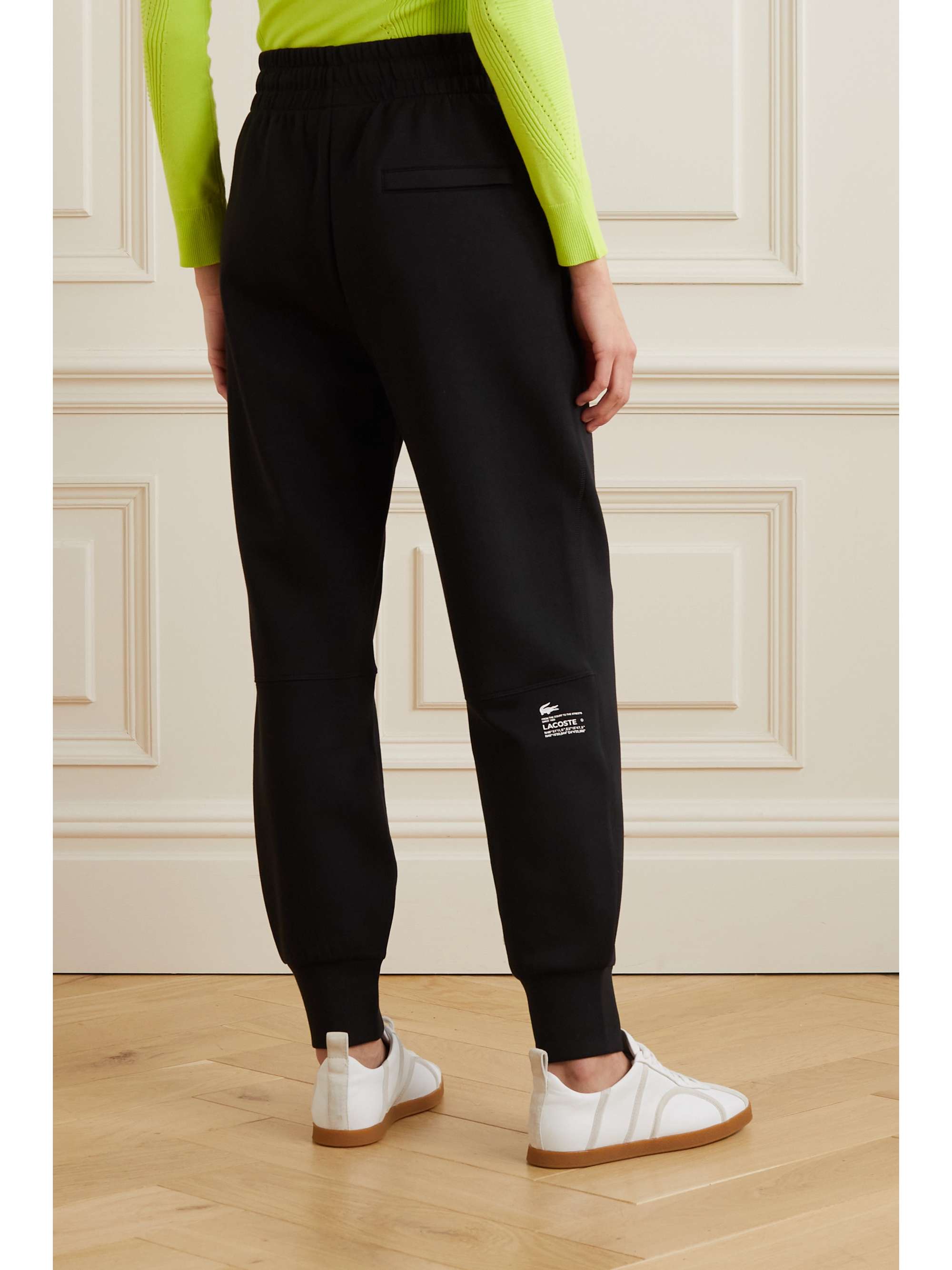 LACOSTE Cotton-blend jersey track pants