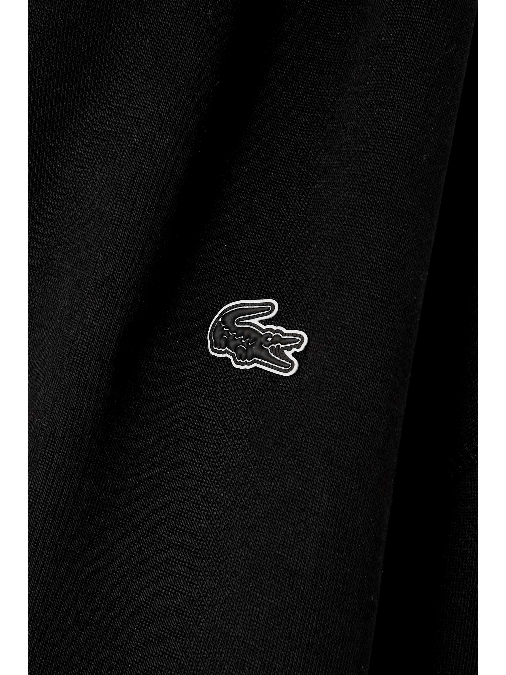 LACOSTE Appliquéd printed stretch cotton-blend jersey hoodie