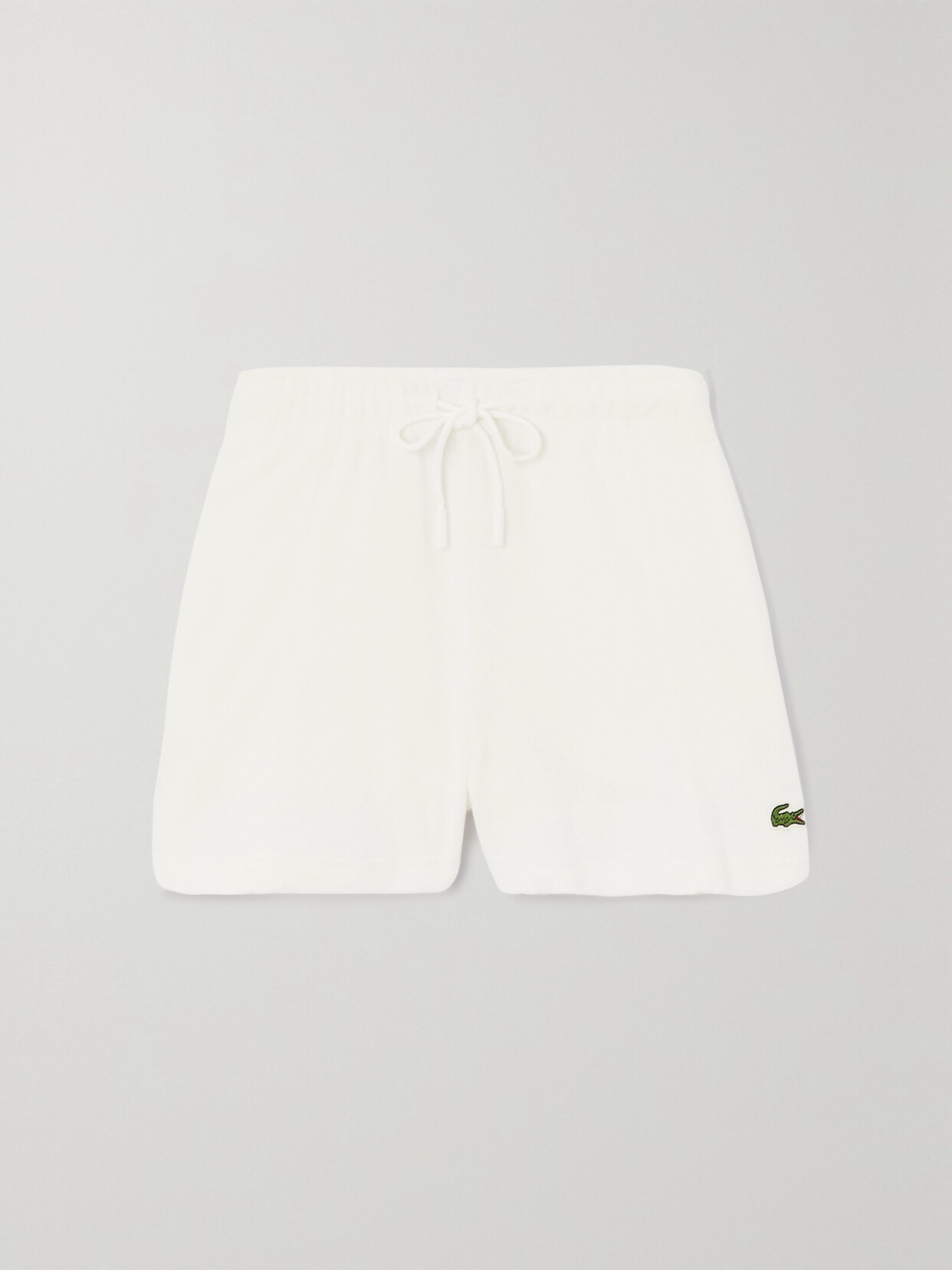 Lacoste - Appliquéd Cotton-terry Shorts - White