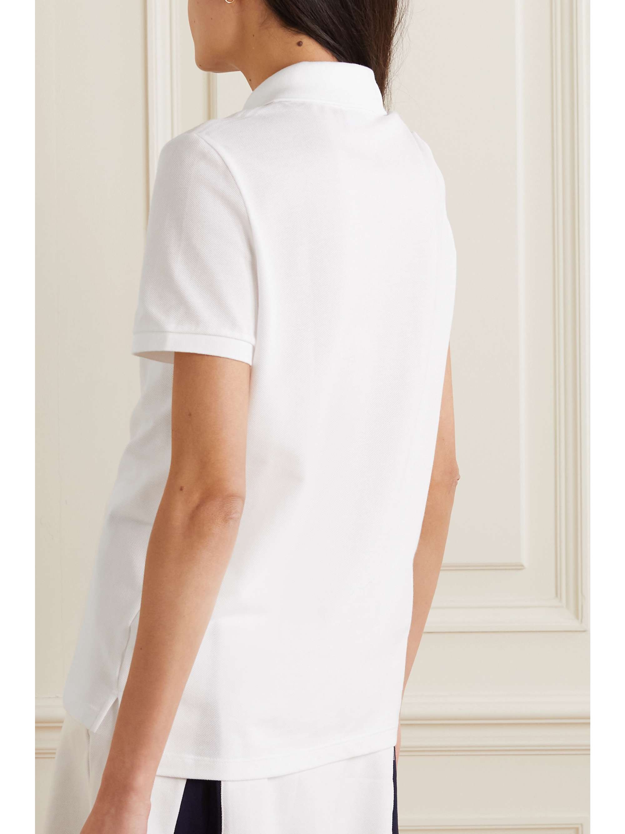 LACOSTE Appliquéd cotton-piqué polo shirt