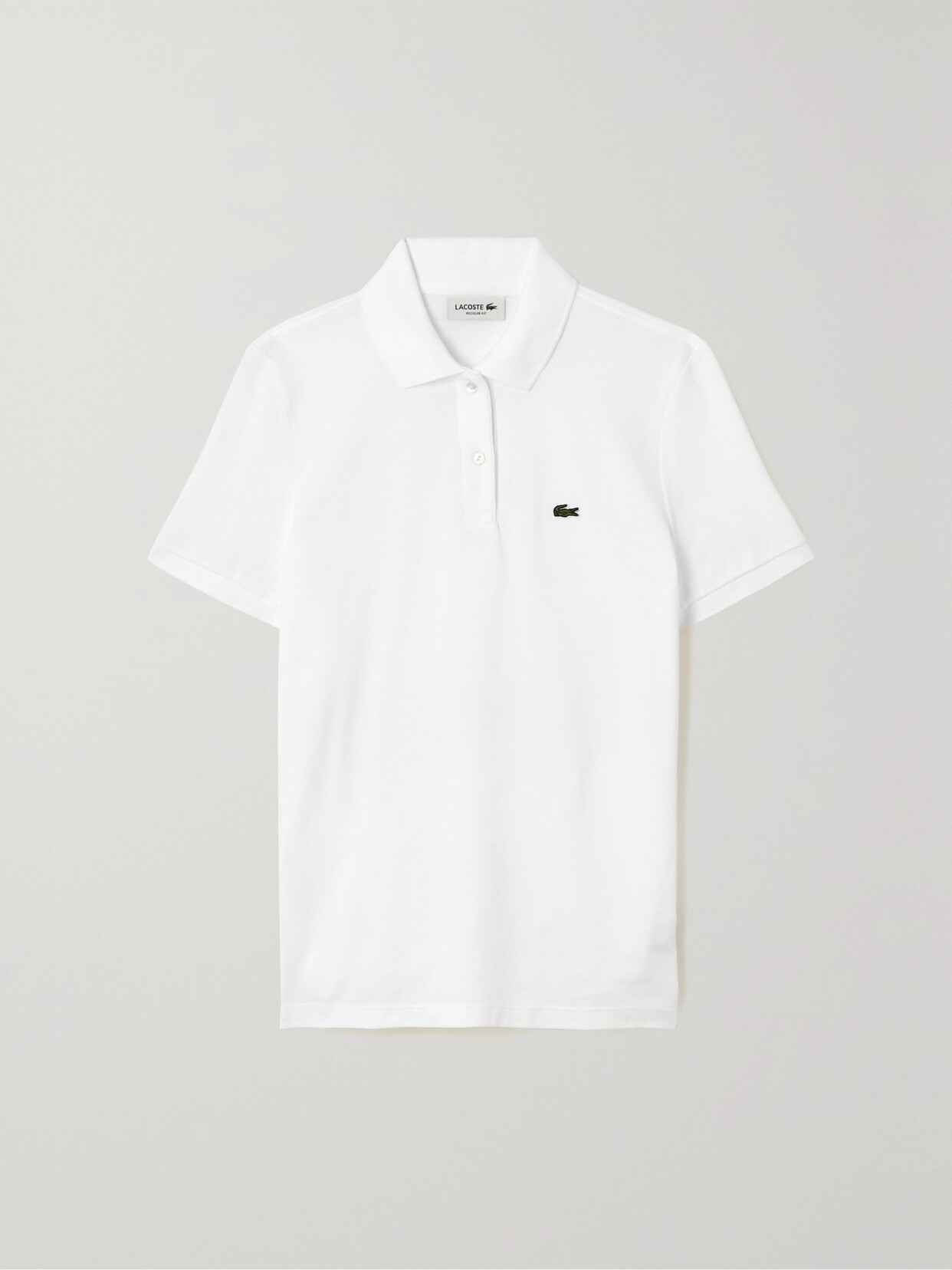 LACOSTE APPLIQUÉD COTTON-PIQUÉ POLO SHIRT
