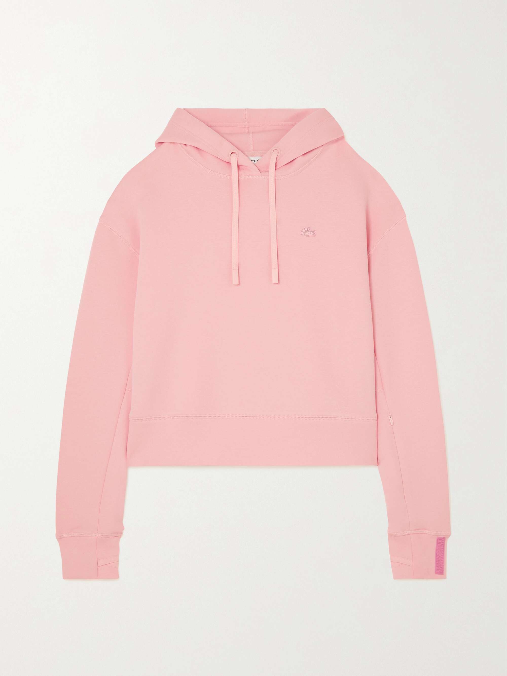 LACOSTE Cotton-blend jersey hoodie