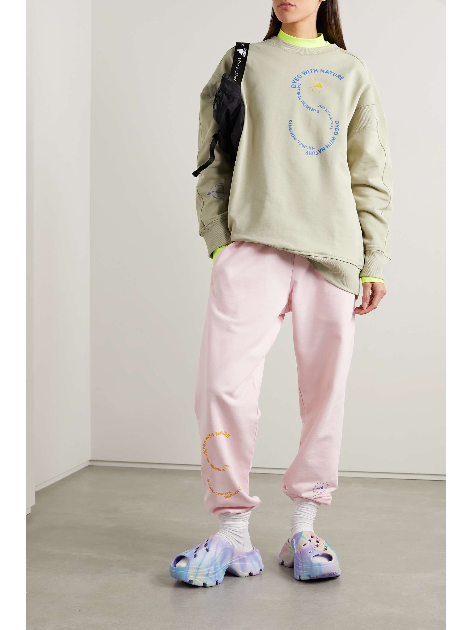 ADIDAS BY STELLA MCCARTNEY Printed organic cotton-jersey sweatshirt