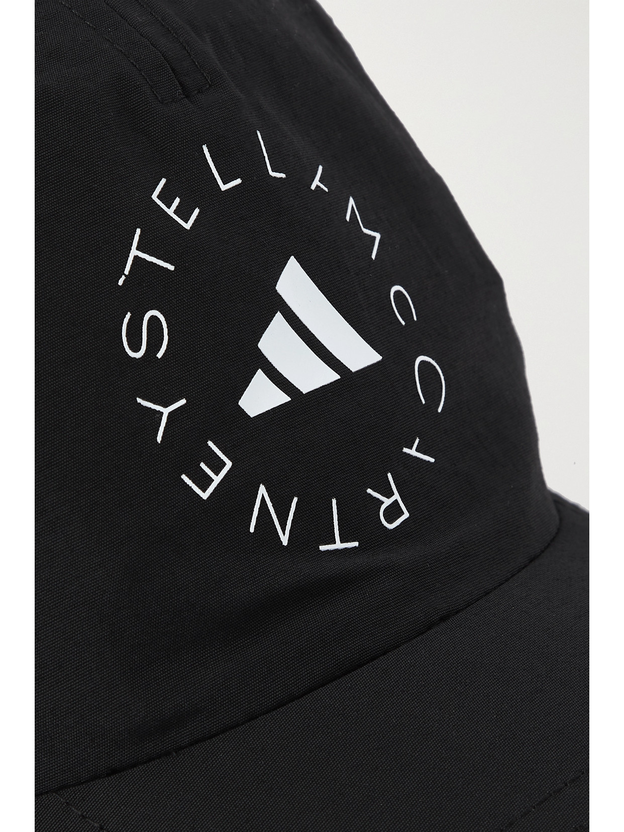 Adidas By Stella Mccartney Logo-embroidered Recycled-polyamide Baseball Cap In Black/black/white