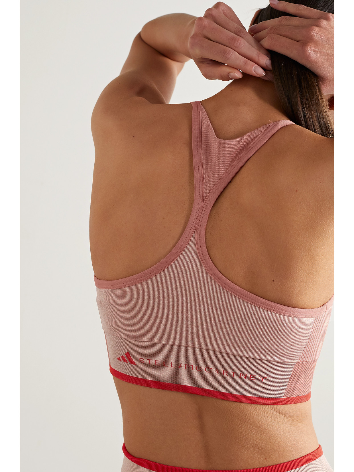 Shop Adidas By Stella Mccartney Truestrength Stretch Recycled Sports Bra In Pink