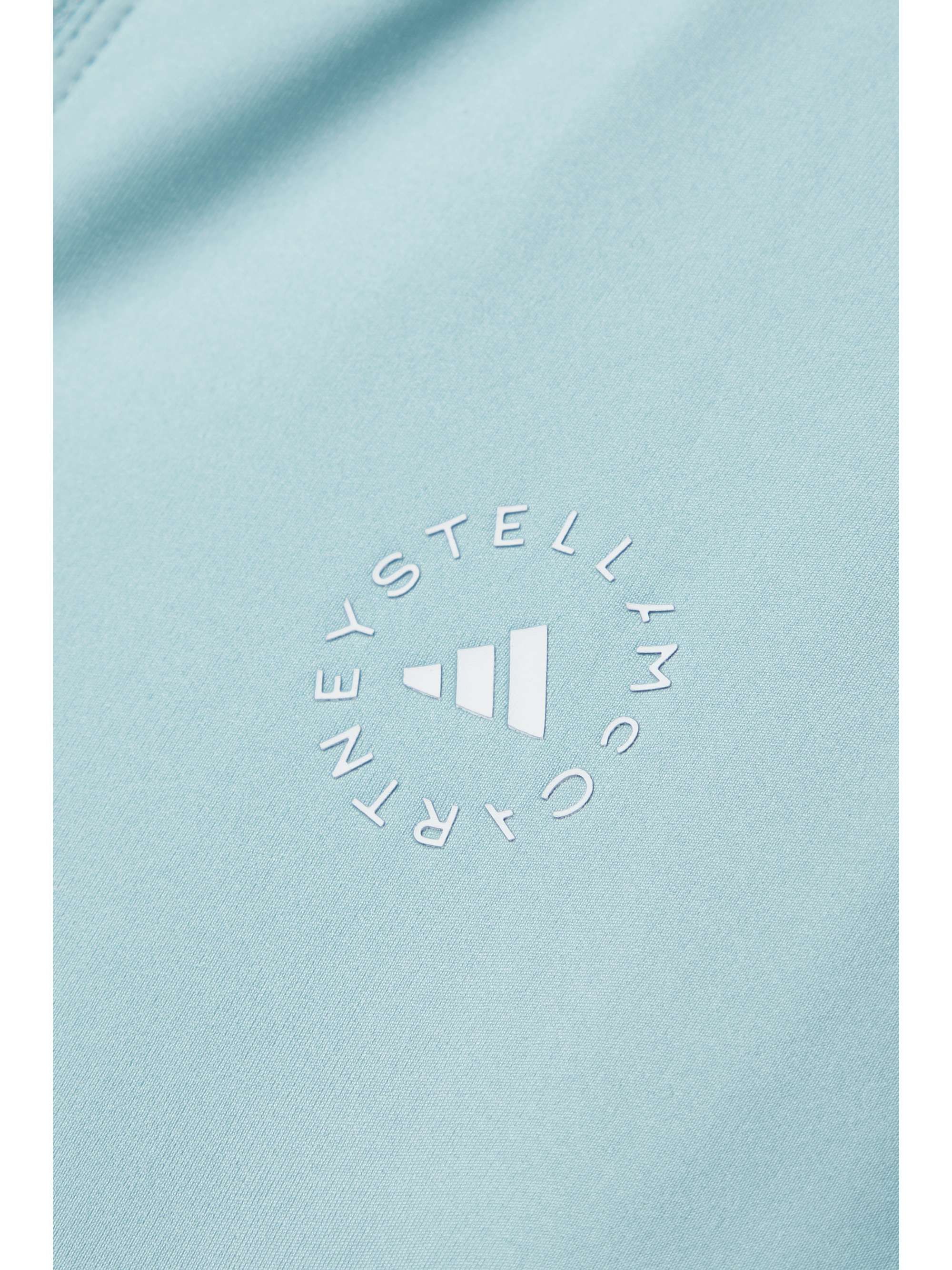 ADIDAS BY STELLA MCCARTNEY TruePace hooded striped stretch recycled top