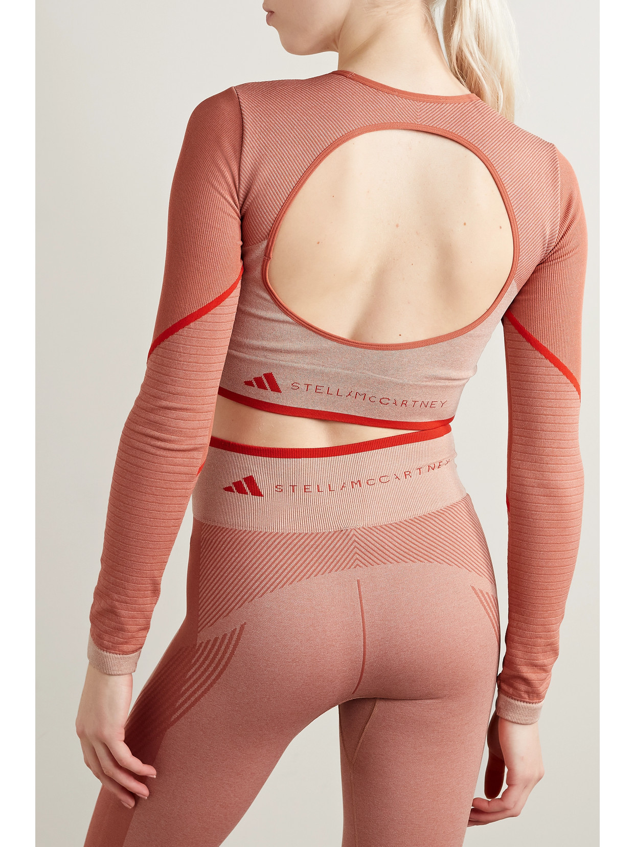 Adidas By Stella Mccartney True Strength Seamless Yoga Crop Top In Pink