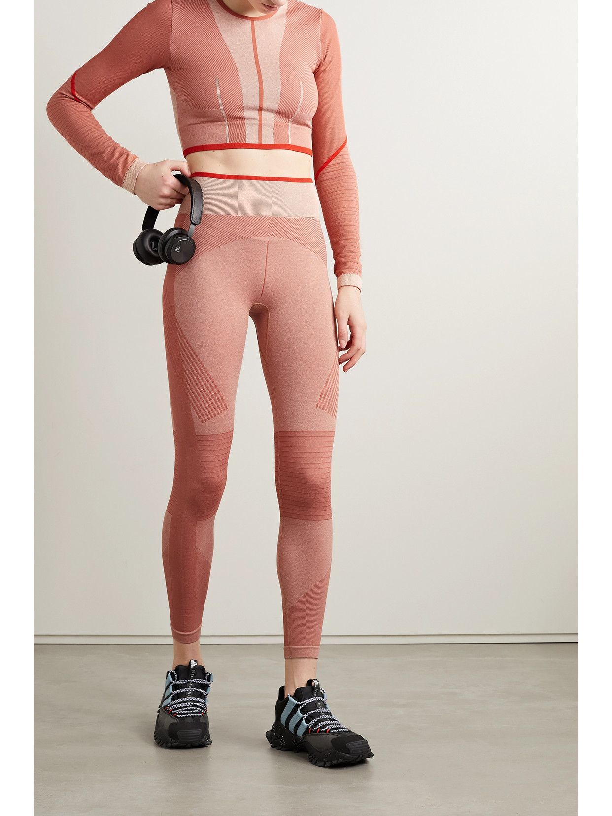 Adidas By Stella Mccartney True Strength Seamless Yoga Crop Top In Pink