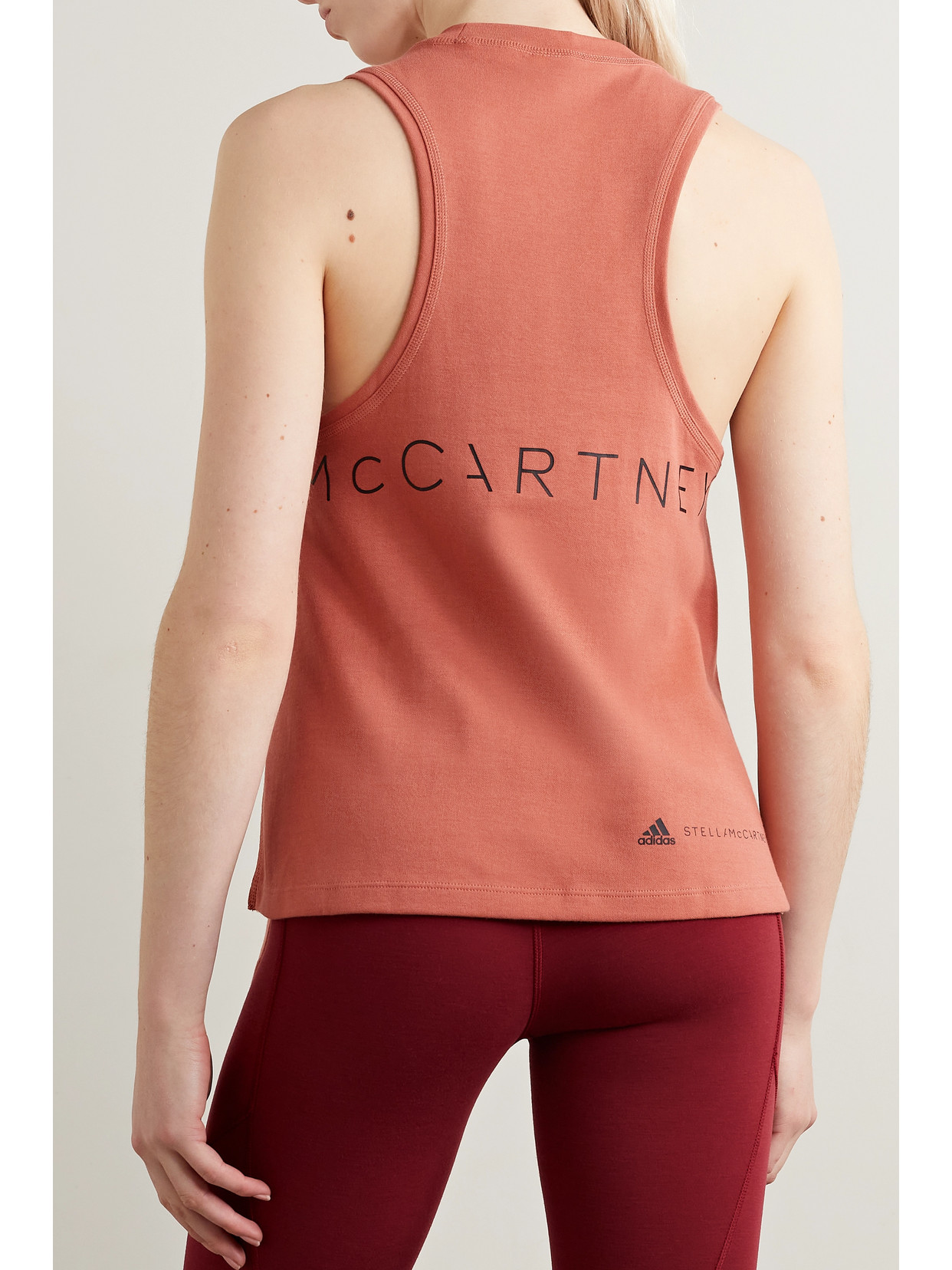 Adidas By Stella Mccartney Tk Logo Tank Top In Salmon