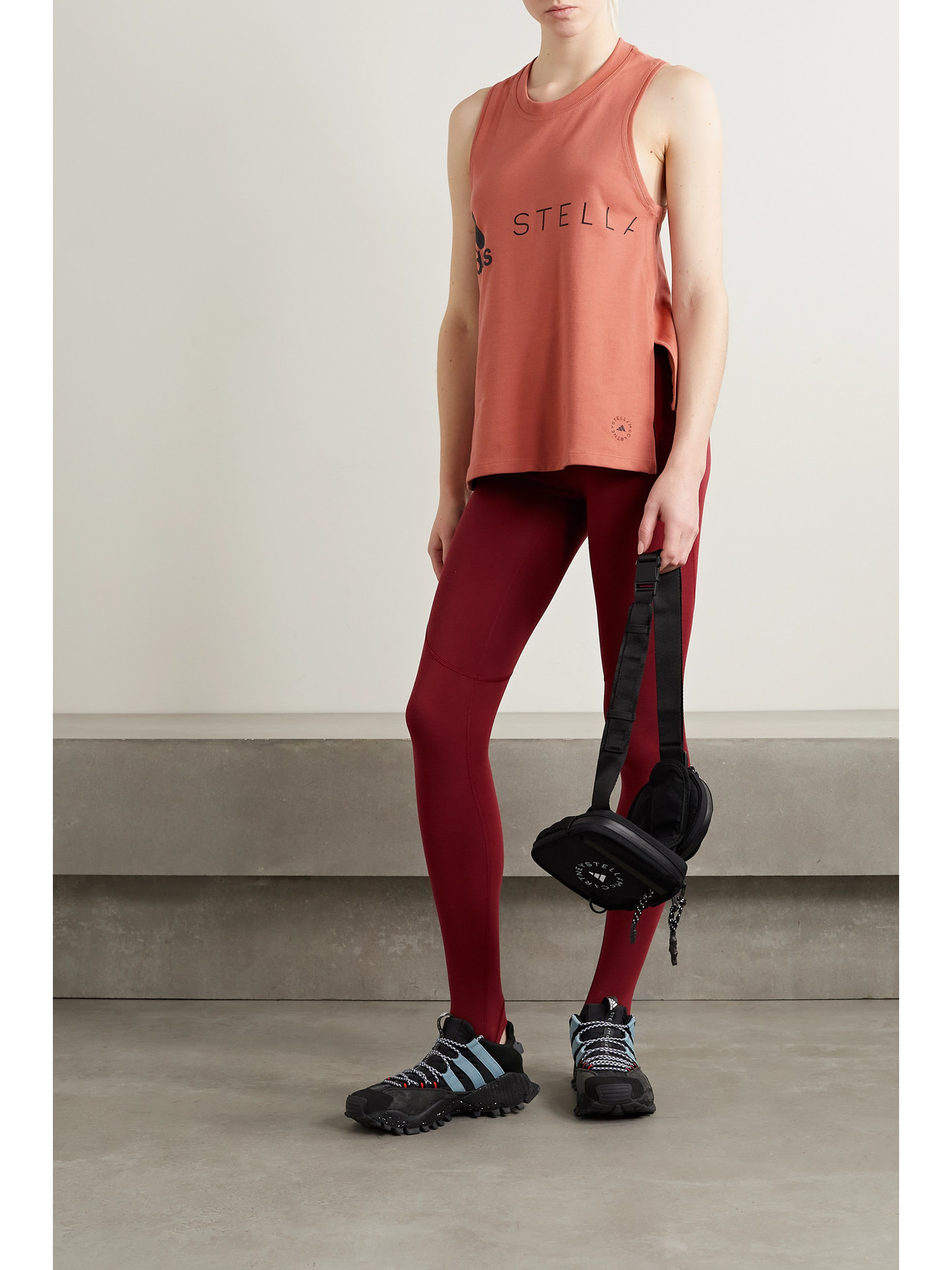 Adidas By Stella Mccartney Tk Logo Tank Top In Salmon