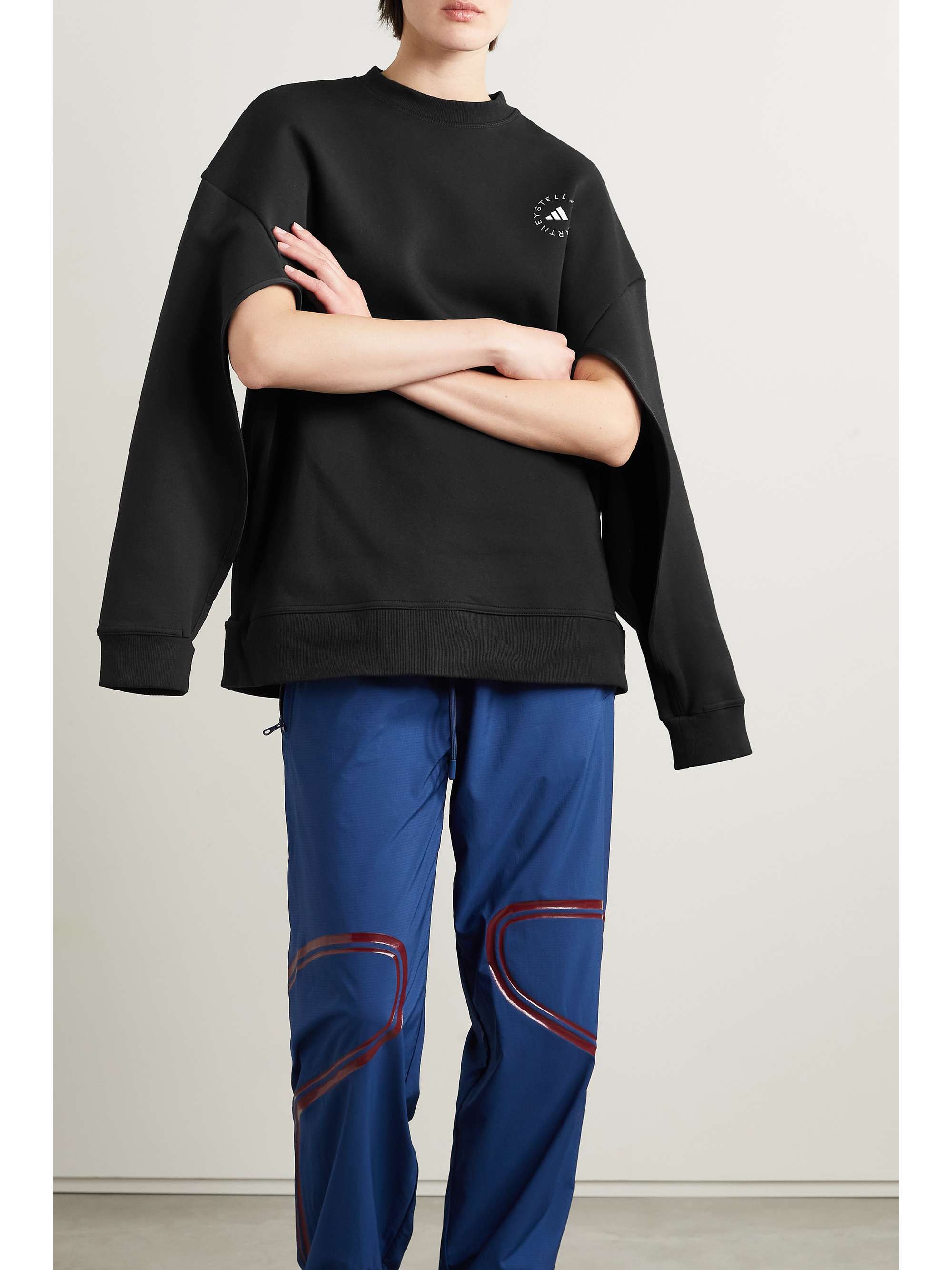 ADIDAS BY STELLA MCCARTNEY TruePurpose printed organic cotton-blend jersey sweatshirt