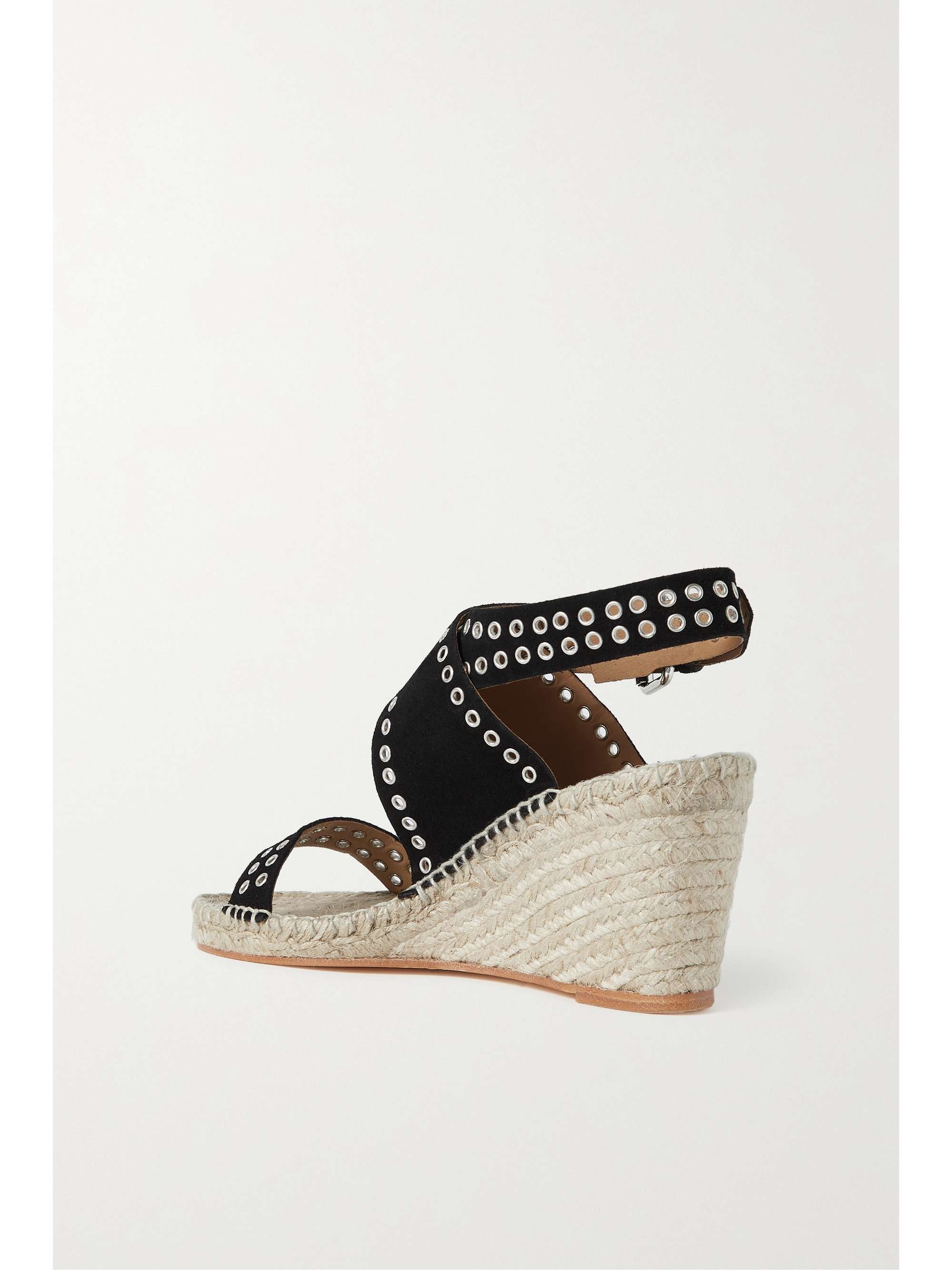 ISABEL MARANT Iriane embellished suede wedge espadrilles