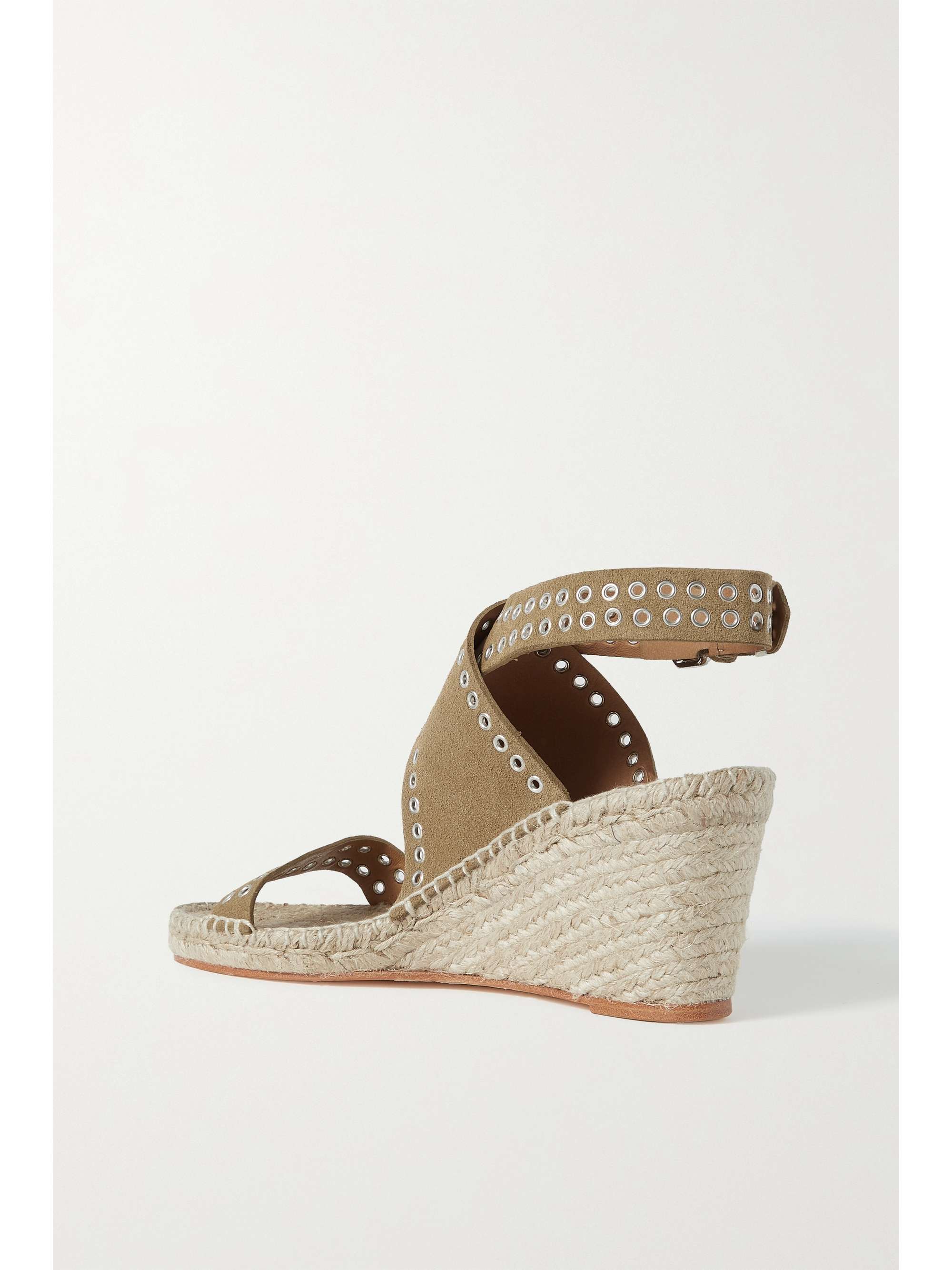 ISABEL MARANT Iriane embellished suede wedge espadrilles