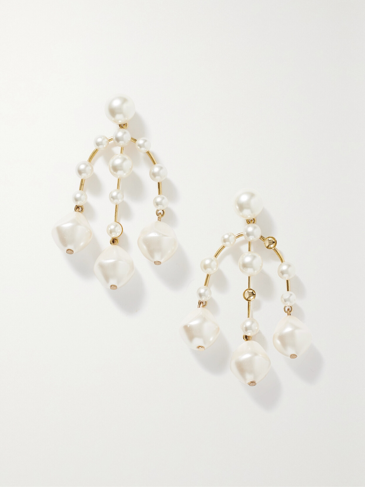Jennifer Behr - Dara Gold-plated Faux Pearl Earrings - White