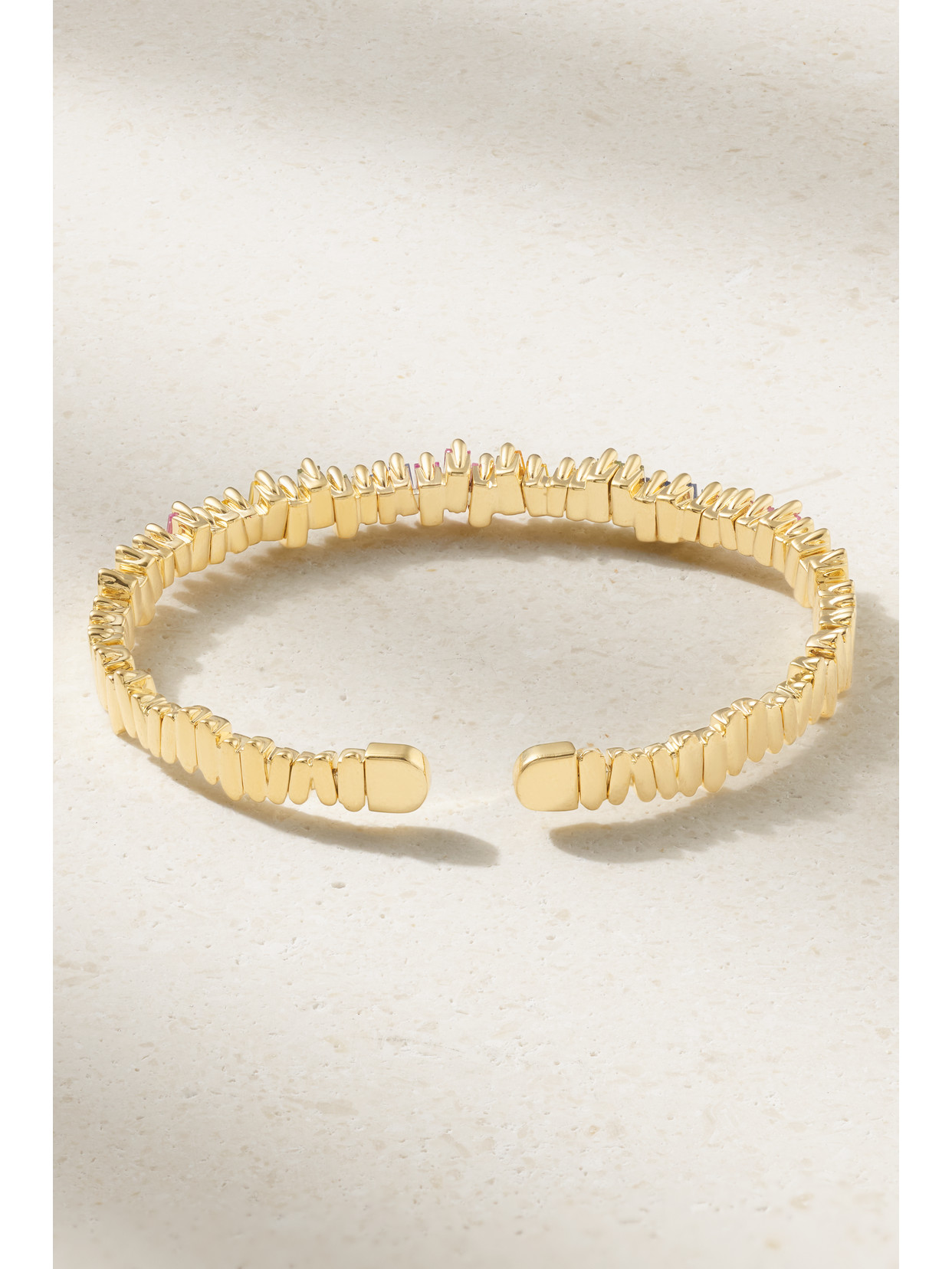 Suzanne Kalan 18-karat Gold Sapphire Cuff In Gold