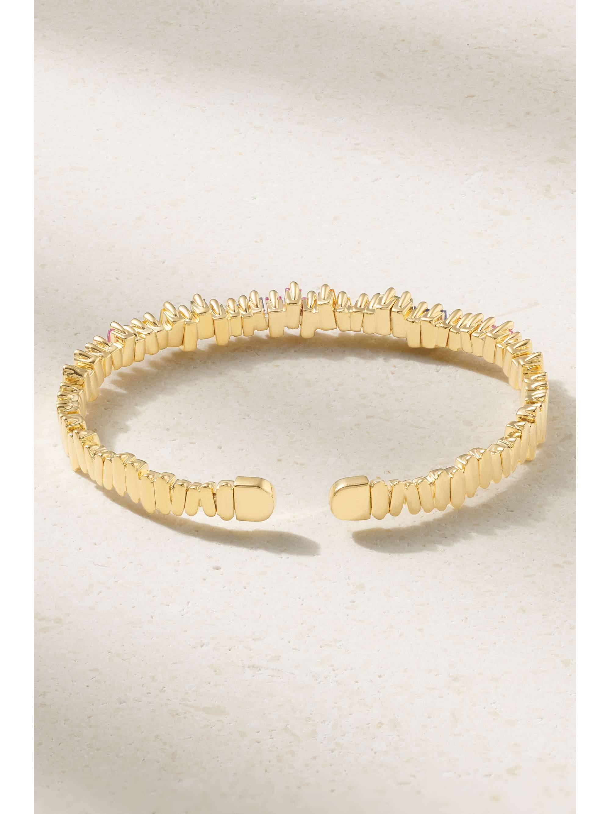 SUZANNE KALAN 18-karat gold sapphire cuff