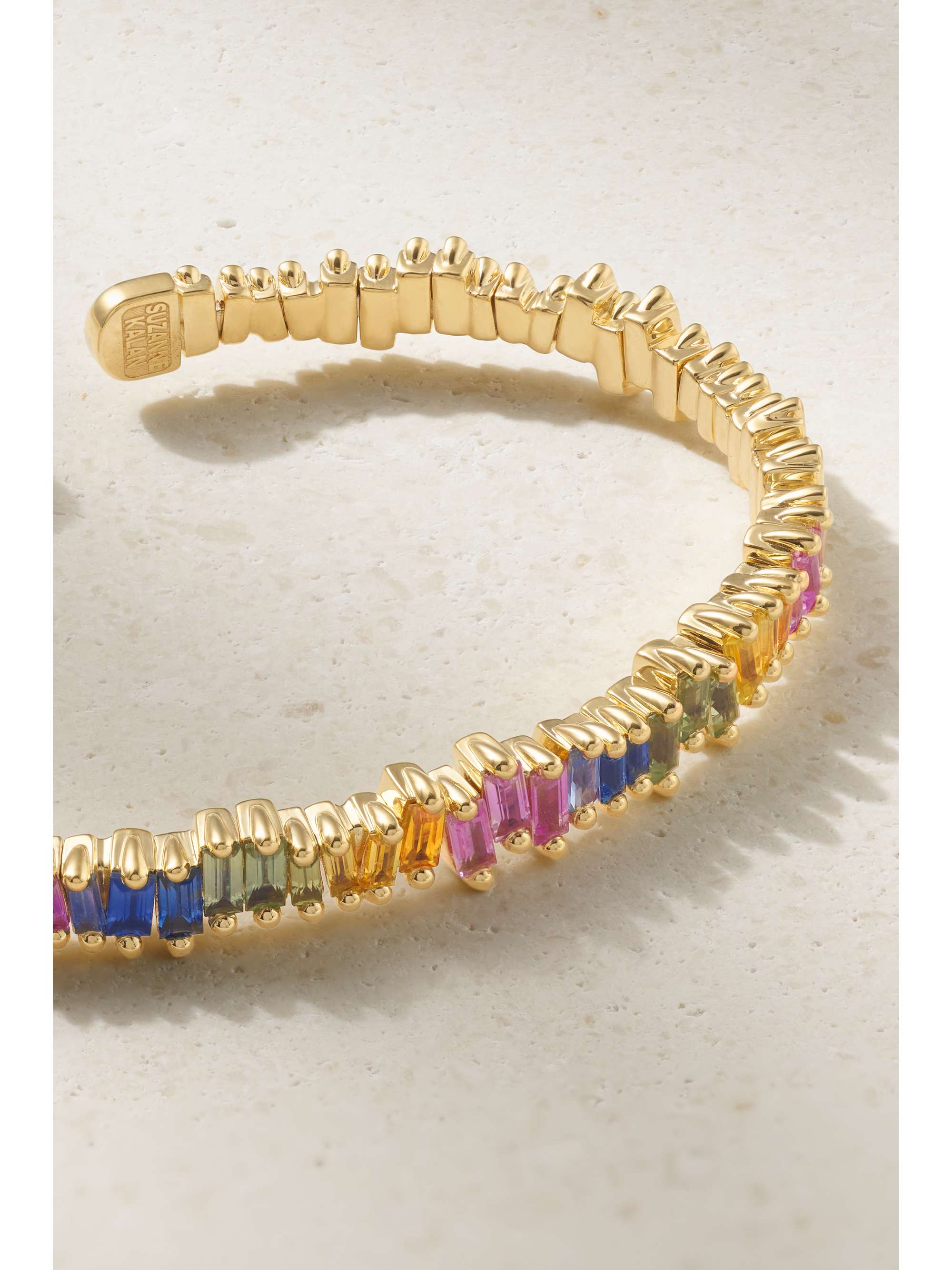 SUZANNE KALAN 18-karat gold sapphire cuff