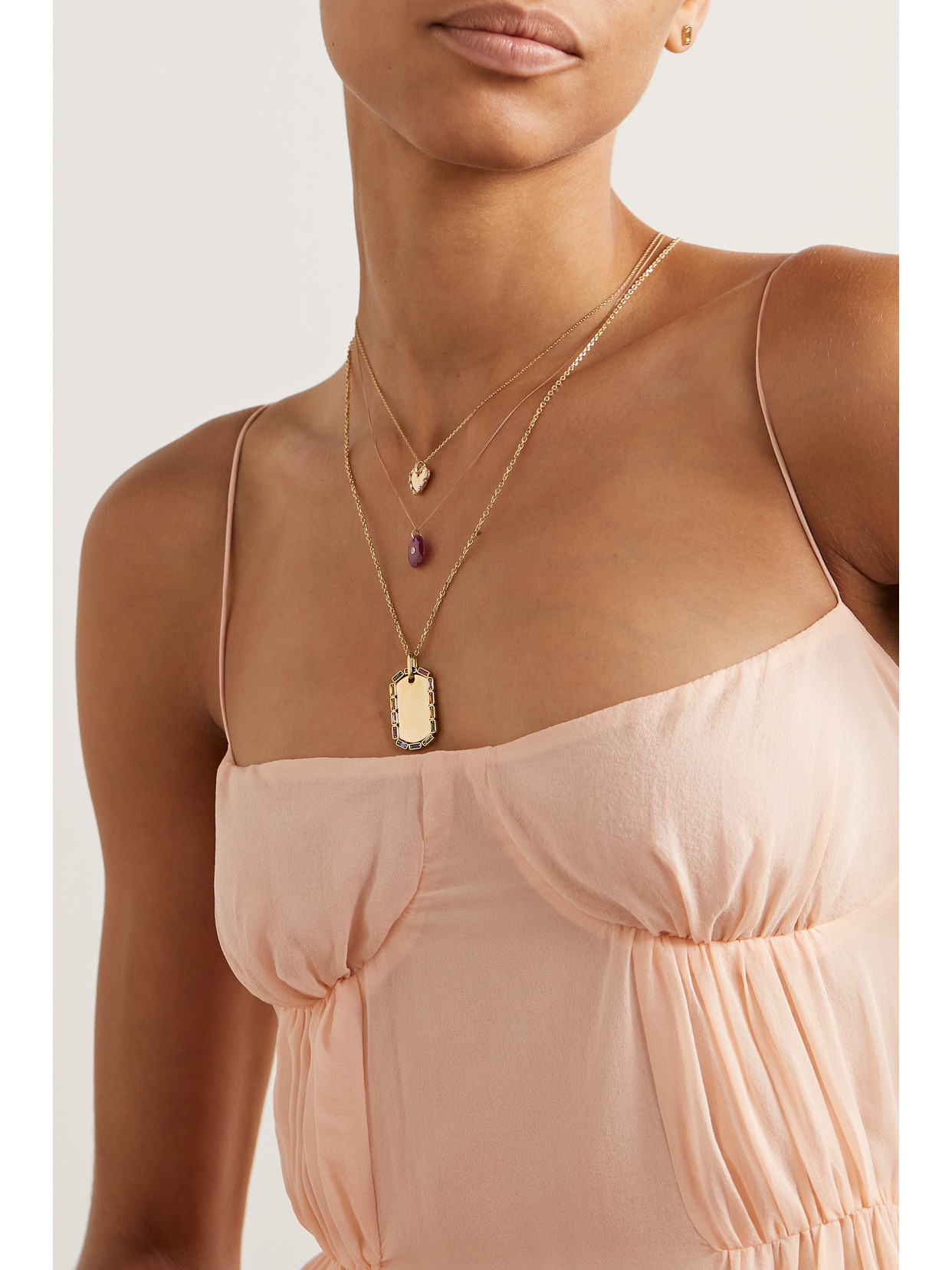 Suzanne Kalan 18-karat Gold Sapphire Necklace In Gold