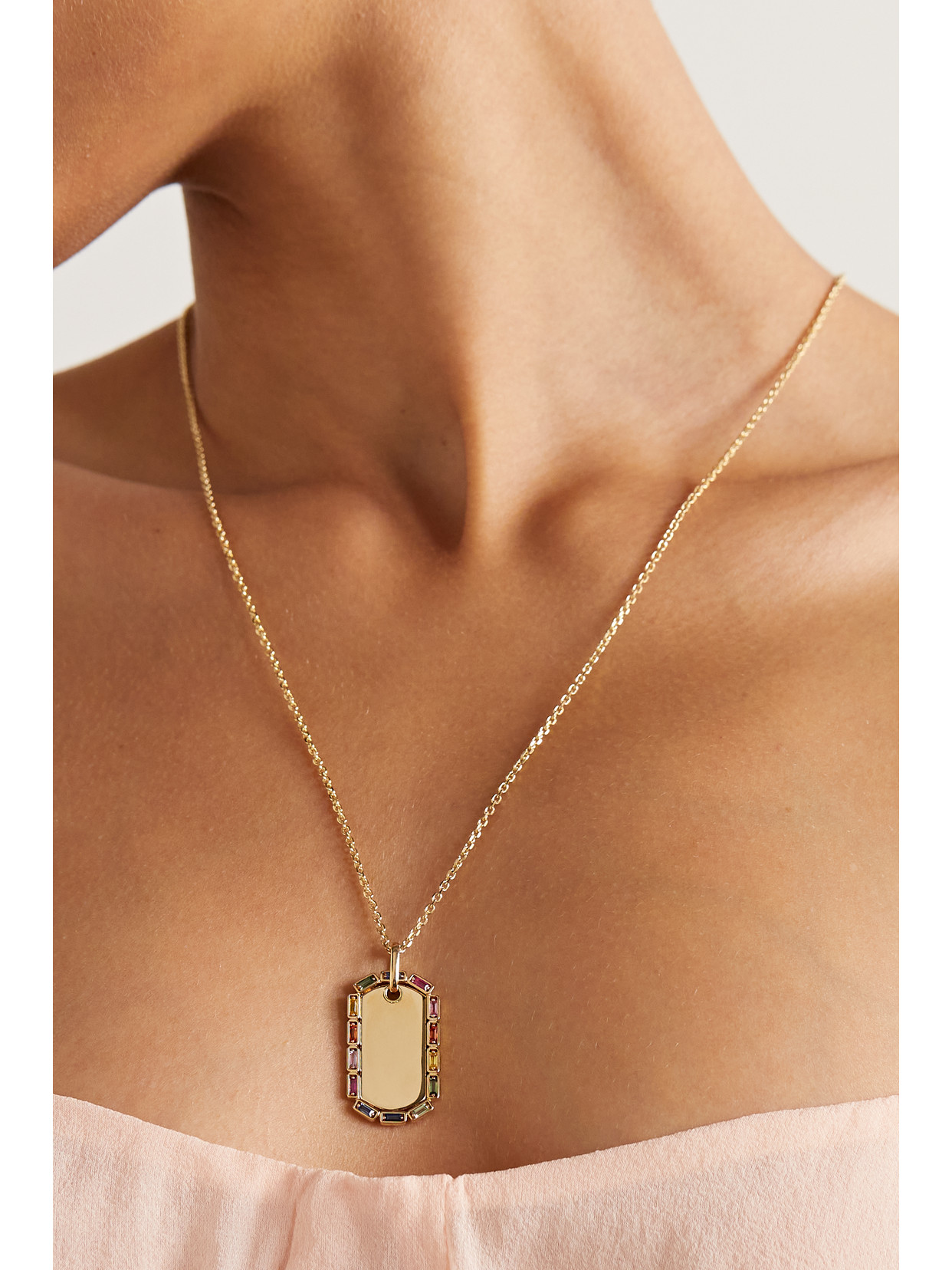 Suzanne Kalan 18-karat Gold Sapphire Necklace In Gold