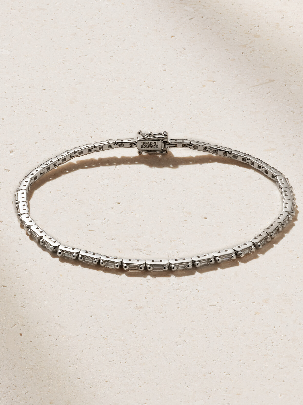 Suzanne Kalan 18-karat White Diamond Tennis Bracelet