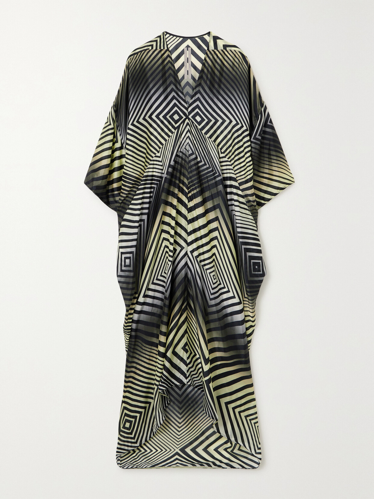 Rick Owens - Tommykite Draped Printed Satin Gown - Black