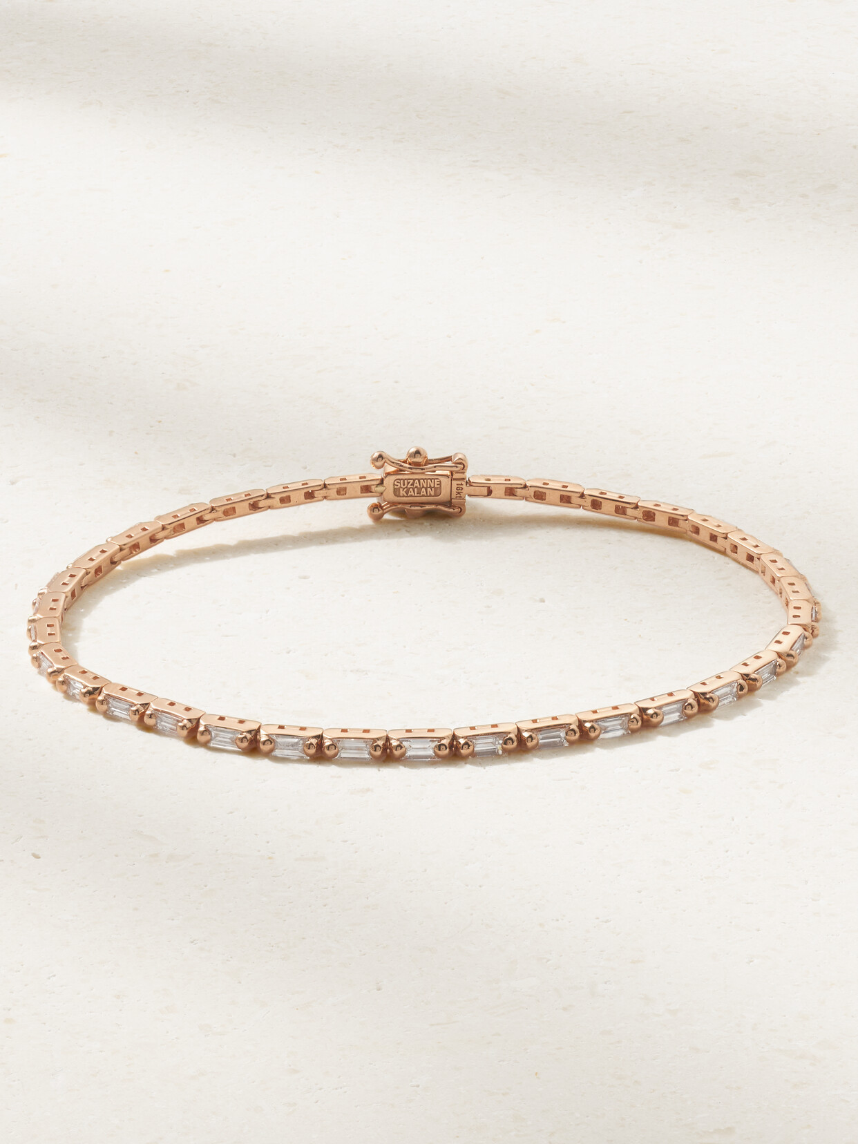 Suzanne Kalan 18-karat Rose  Diamond Tennis Bracelet