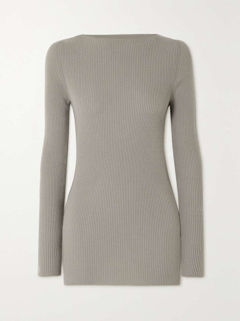 Rick Owens Cutout Ribbed Wool Top