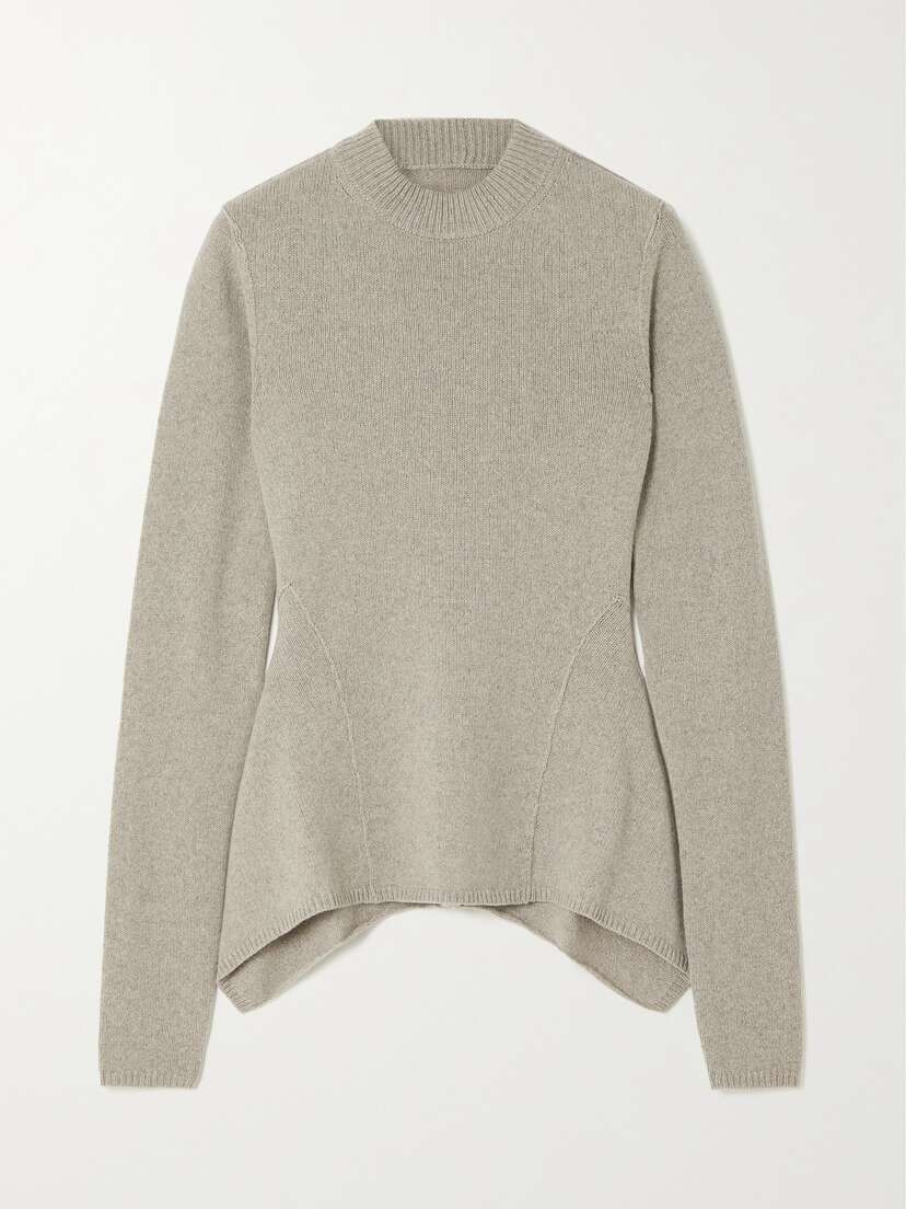 Rick Owens Naska Lupetto Asymmetric Recycled Cashmere And Wool-blend Sweater - x large