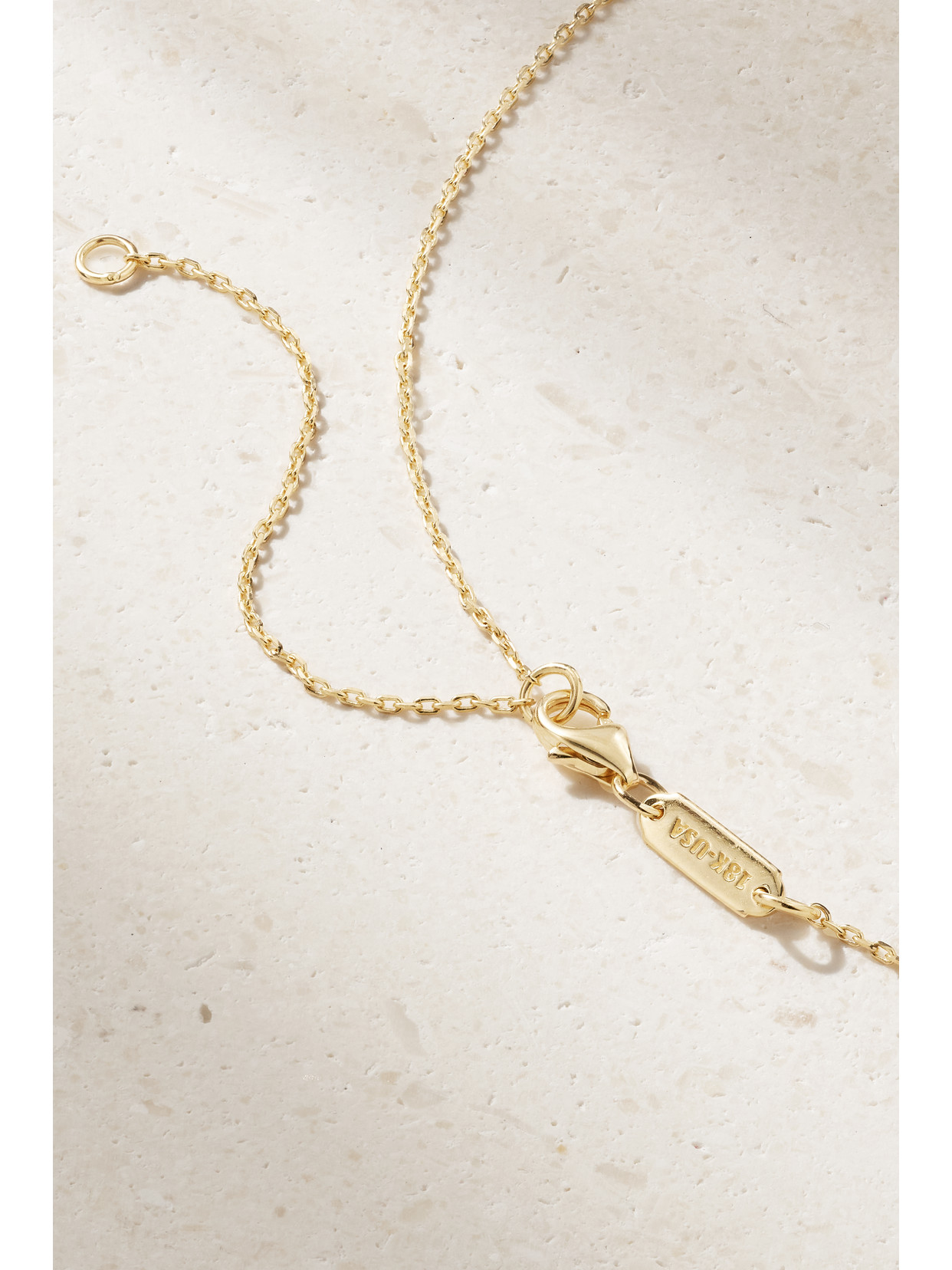 Suzanne Kalan 18-karat Gold, Emerald And Diamond Necklace In Gold