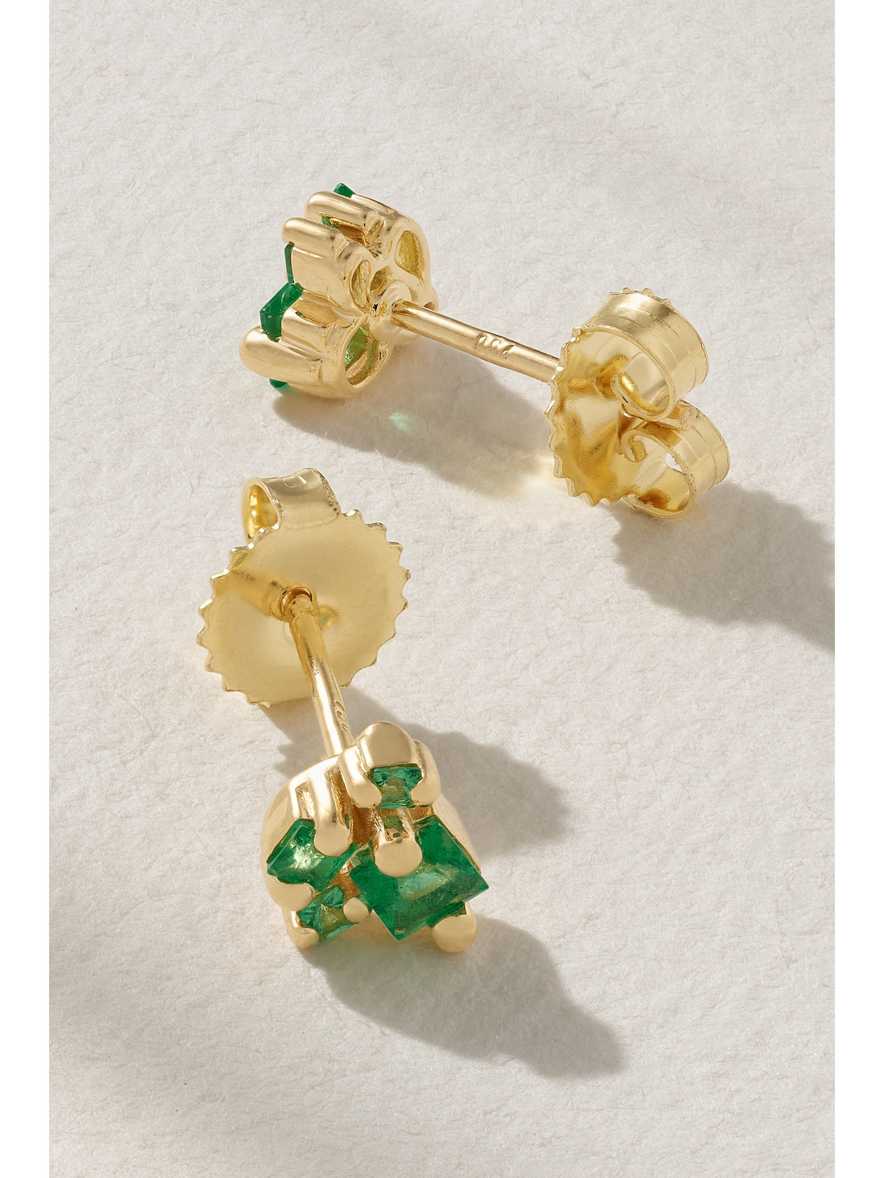 Suzanne Kalan 18-karat Gold Emerald Earrings In Gold