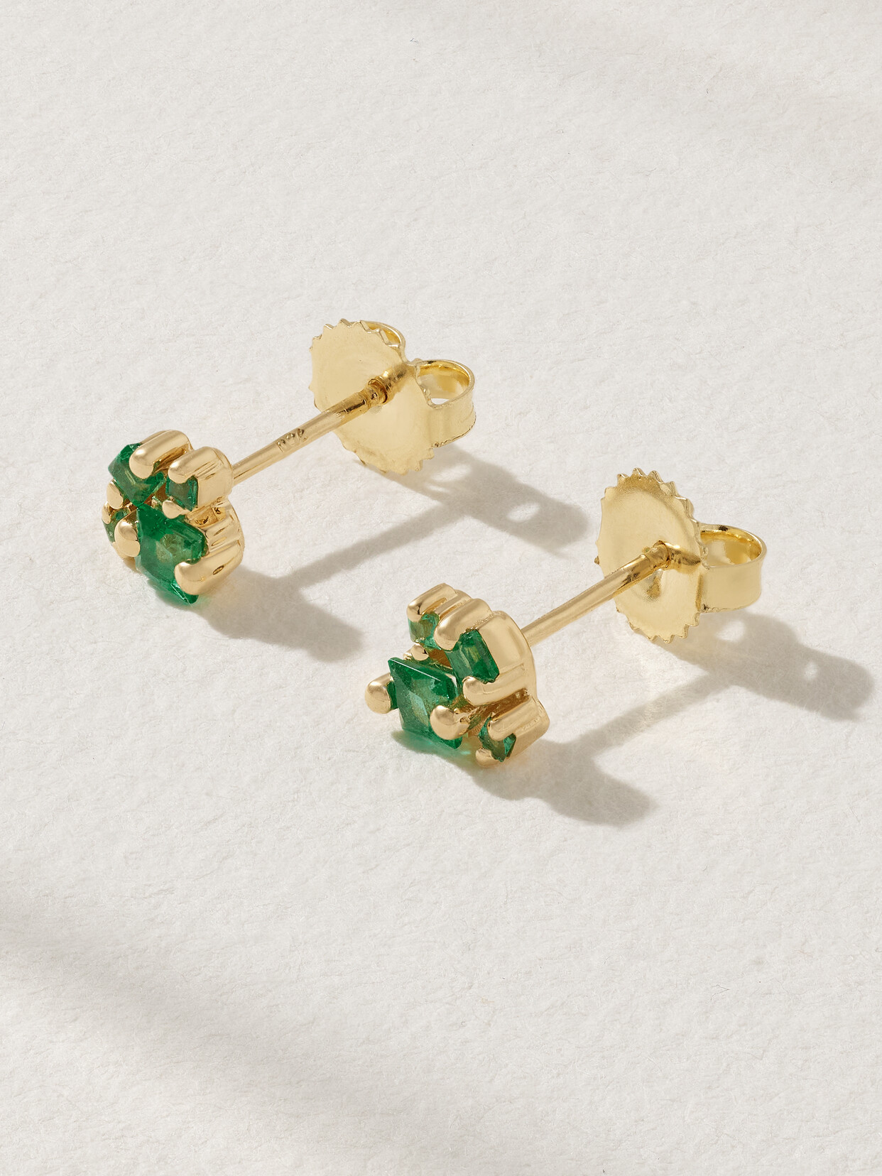 Suzanne Kalan 18-karat Gold Emerald Earrings