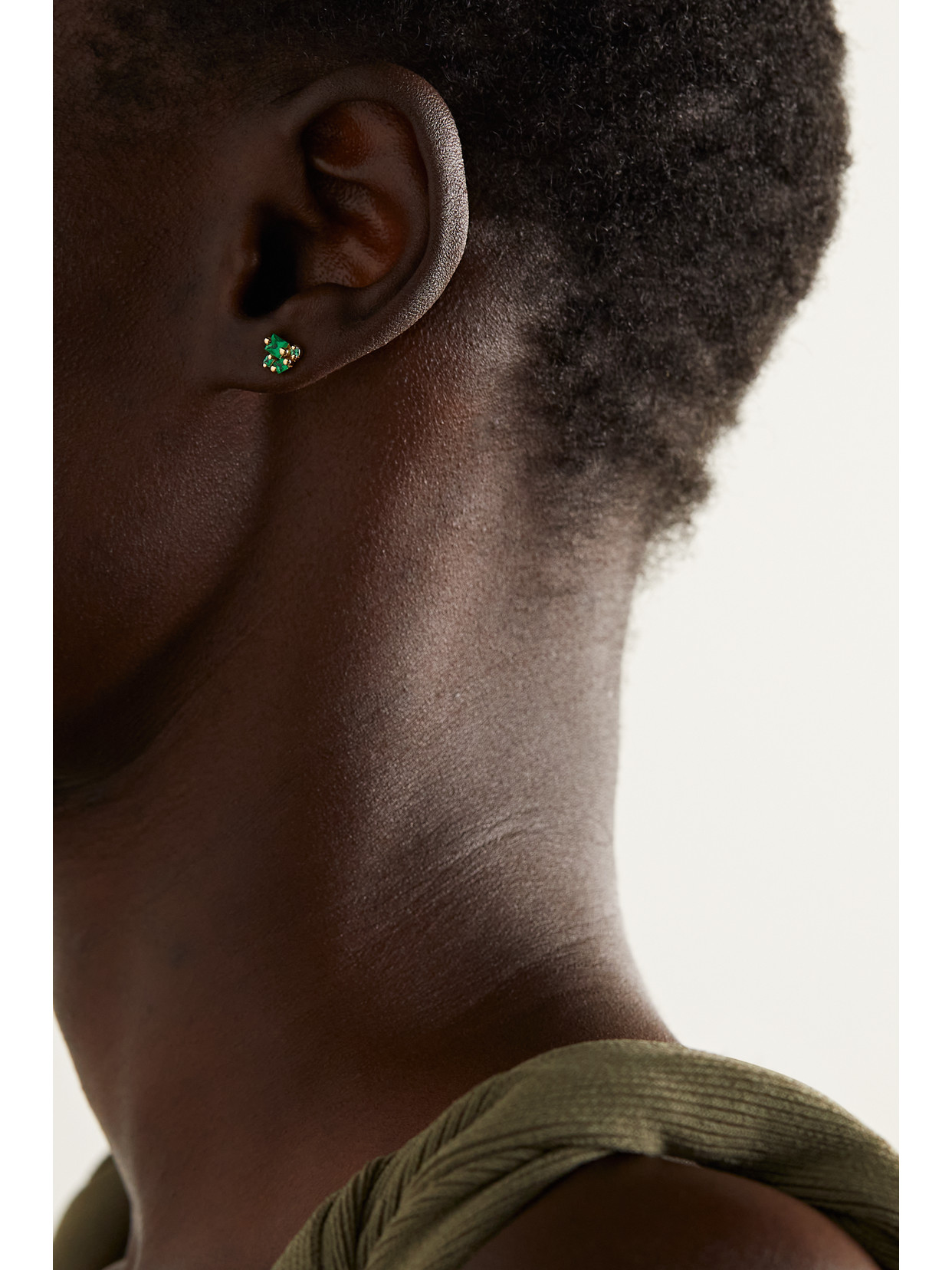 Suzanne Kalan 18-karat Gold Emerald Earrings In Gold