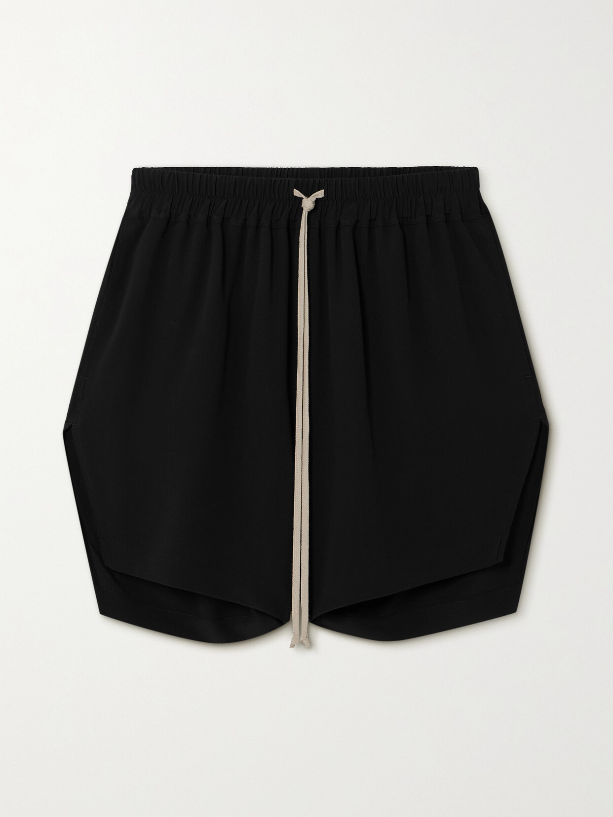 Shop Rick Owens Satin Shorts In Black