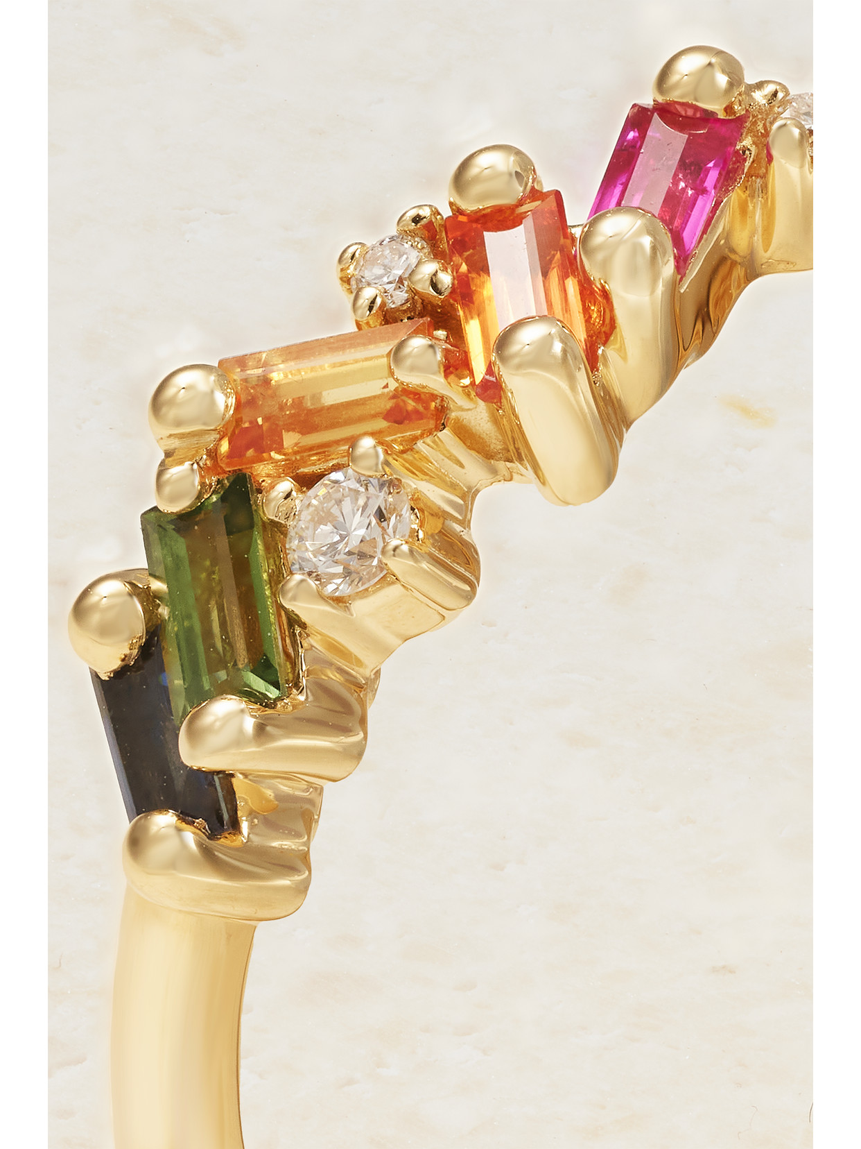 Suzanne Kalan 18-karat Gold, Sapphire And Diamond Ring In Gold