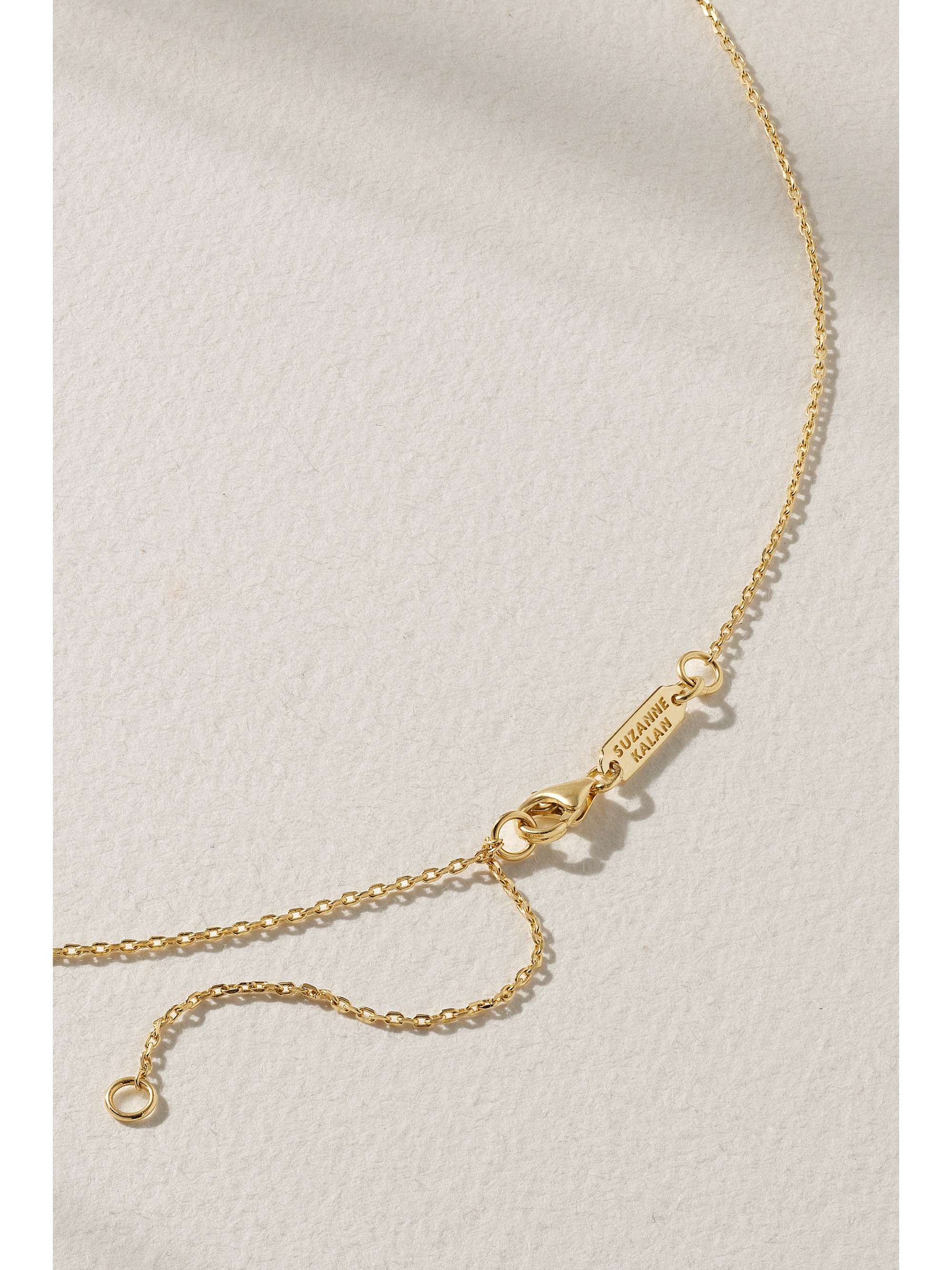 SUZANNE KALAN Princess Midi 18-karat gold, sapphire and diamond necklace