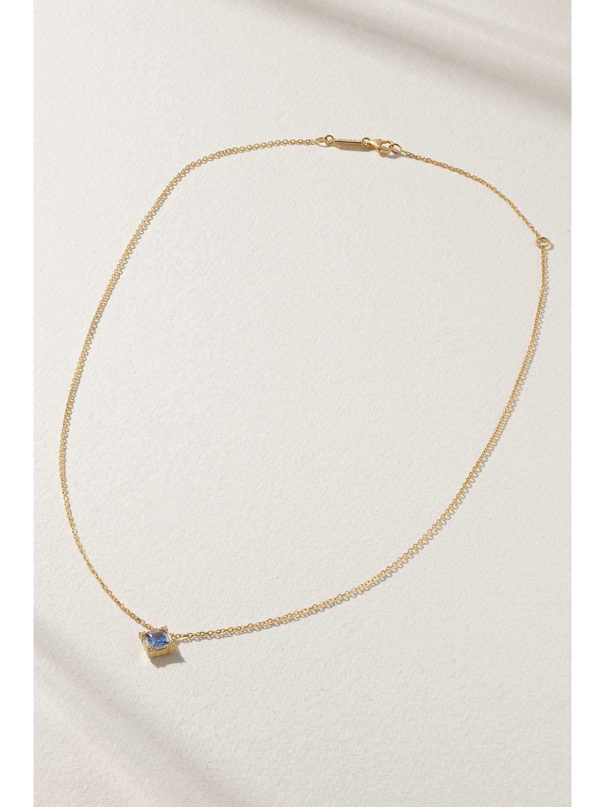 Shop Suzanne Kalan Princess Midi 18-karat Gold, Sapphire And Diamond Necklace