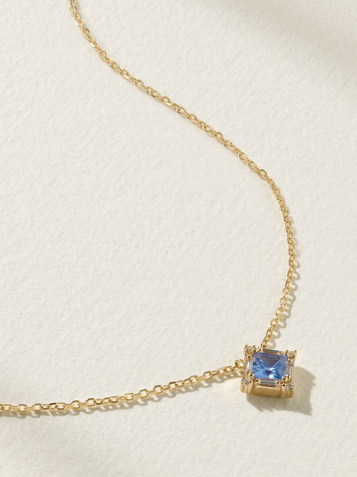 Suzanne Kalan - Princess Midi 18-karat Gold, Sapphire And Diamond Necklace - One size