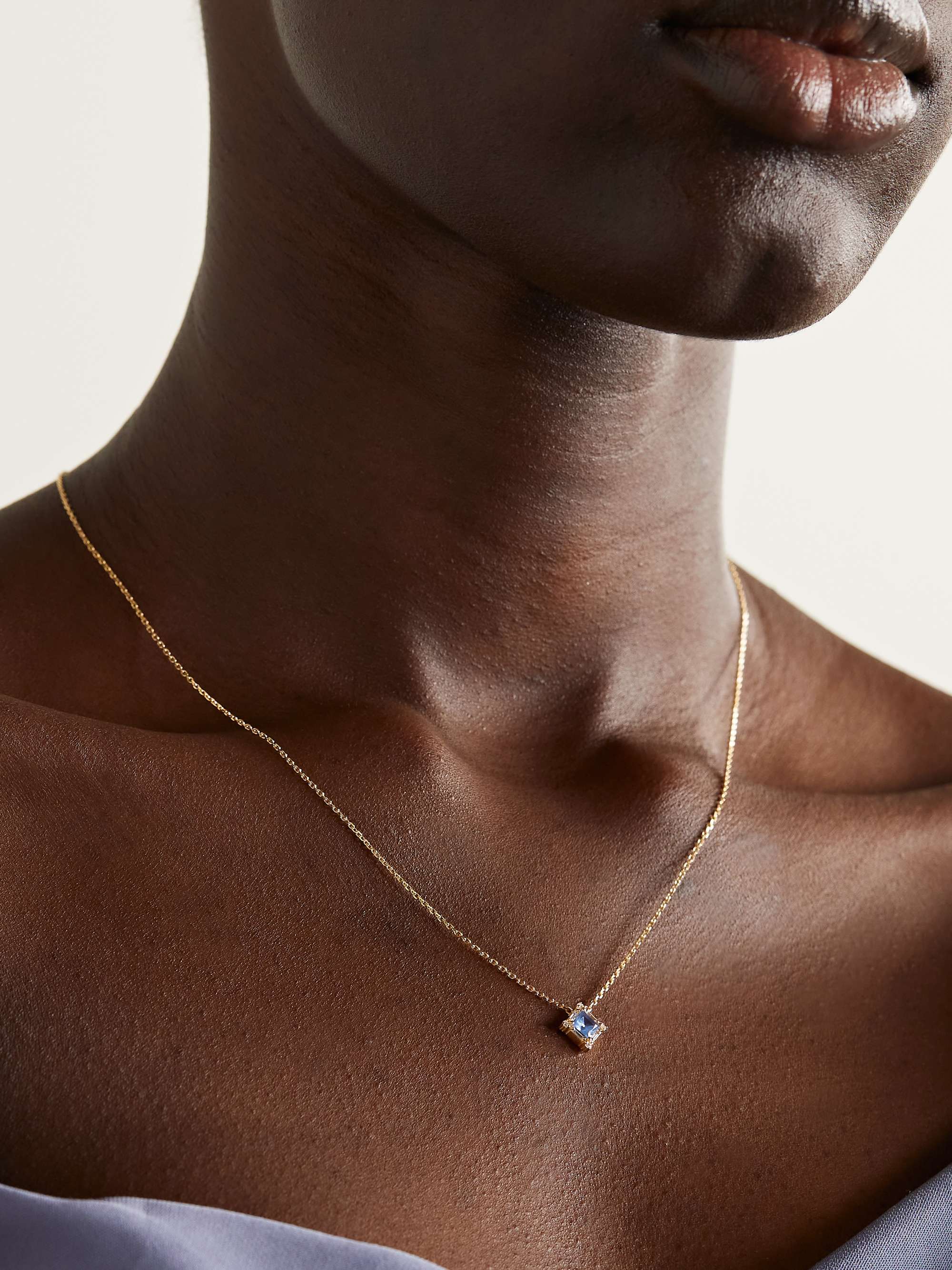 SUZANNE KALAN 18Kゴールド サファイア ダイヤモンド ネックレス | NET  