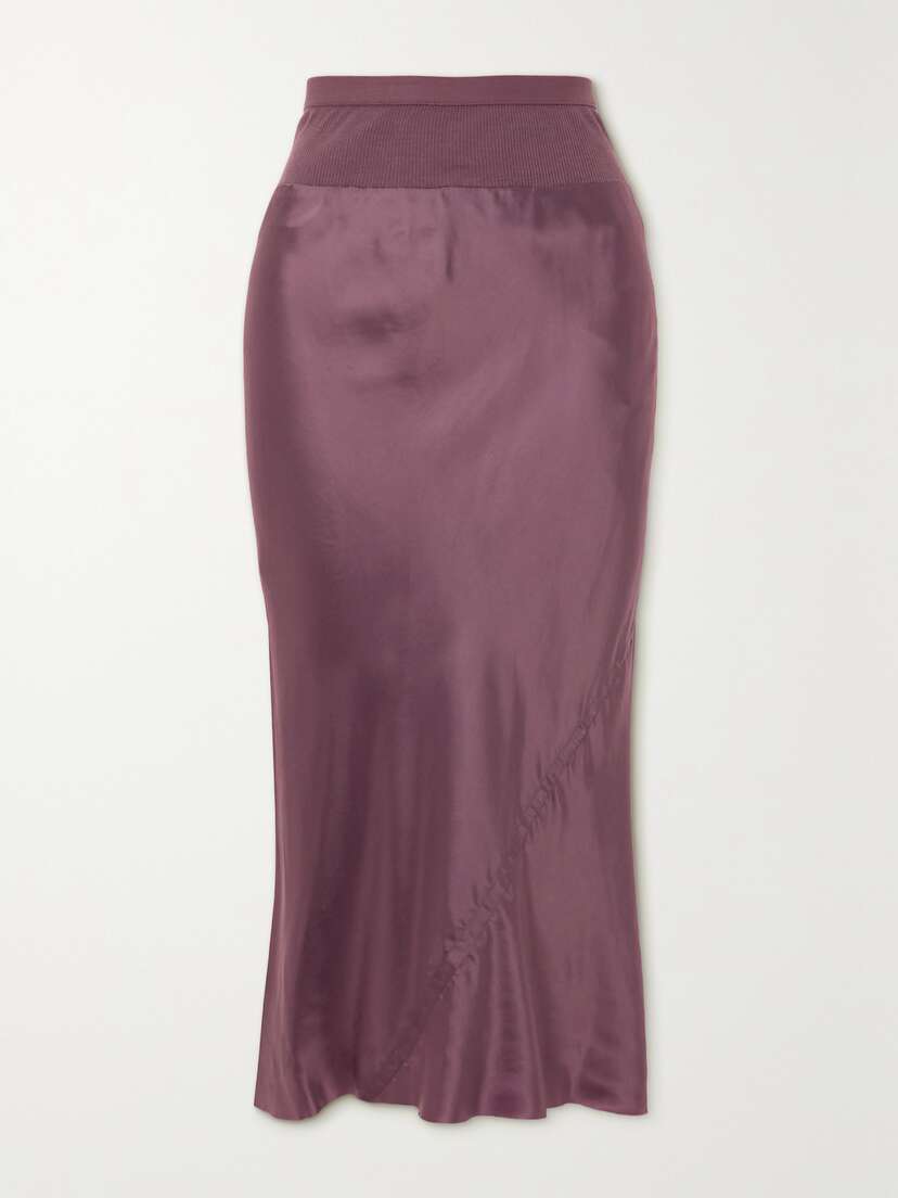 Rick Owens Satin Midi Skirt