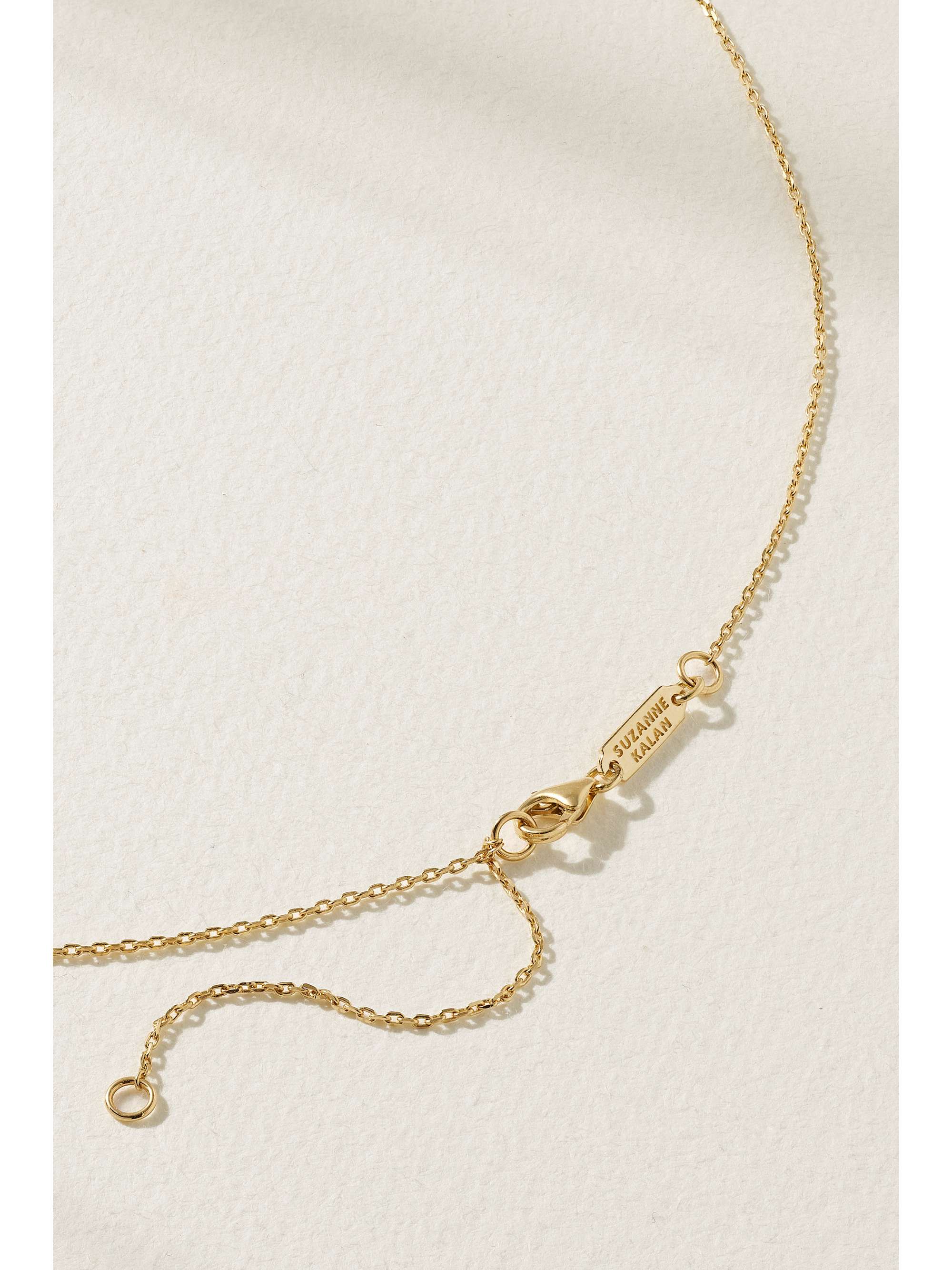 SUZANNE KALAN 18-karat gold diamond necklace