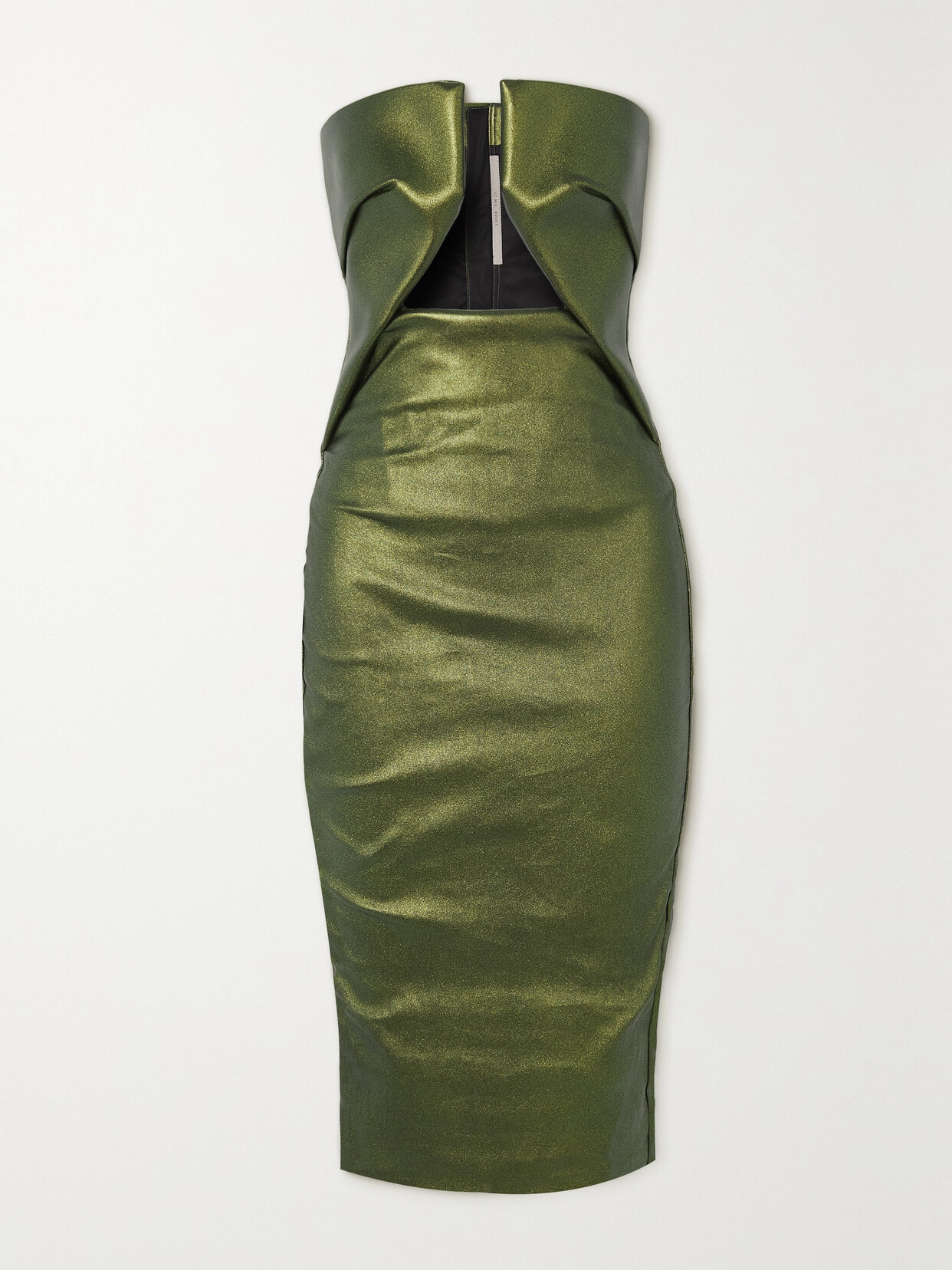 slim fit dress slacks Rick Owens // FW 2012 Mountain Khaki Green Drape Dress – VSP Consignment