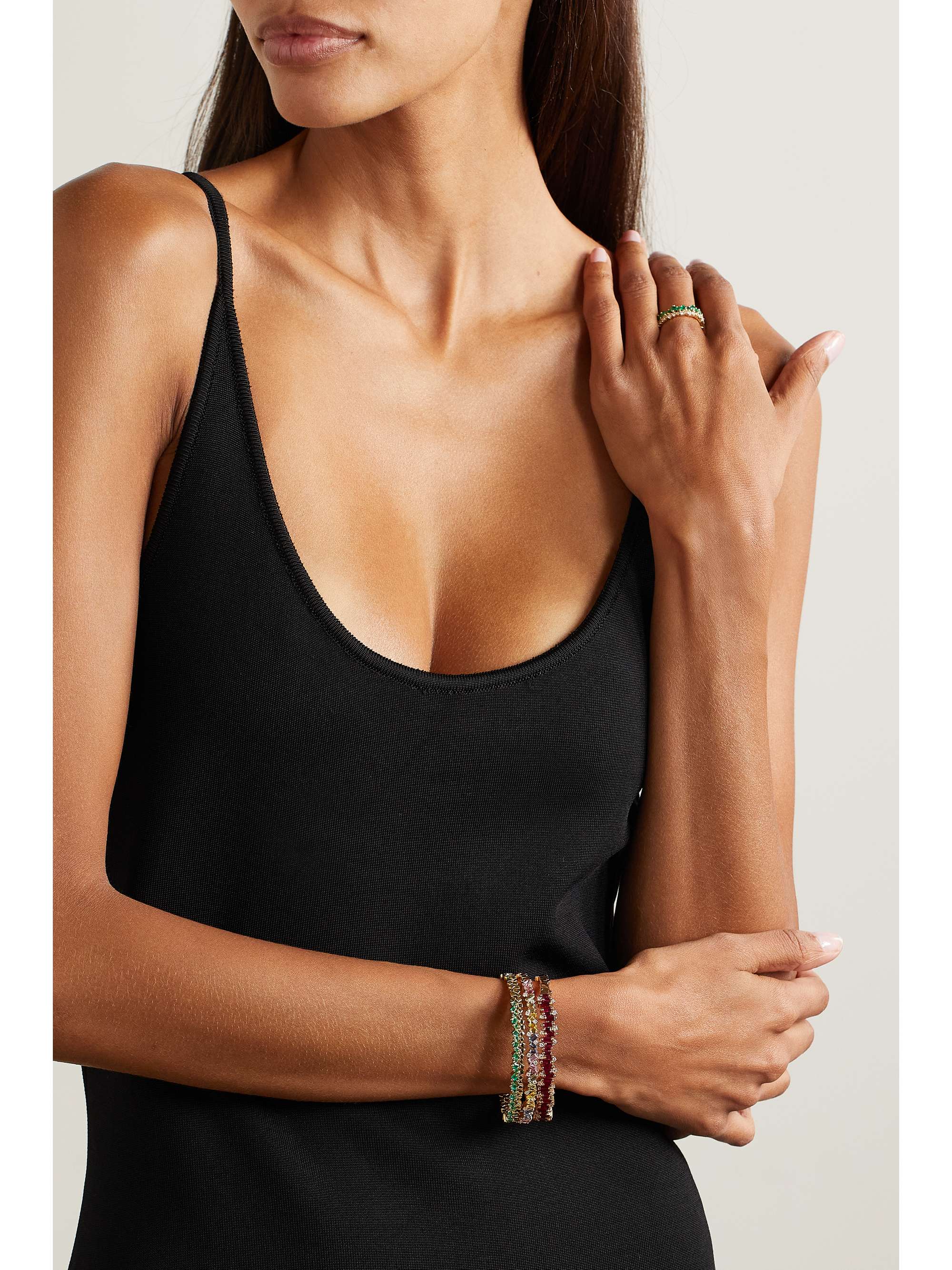 SUZANNE KALAN 18-karat gold emerald cuff