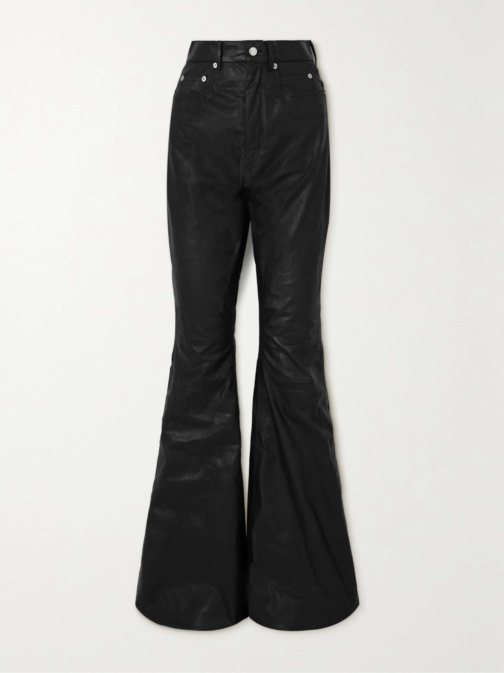 RICK OWENS Bolan leather flared pants